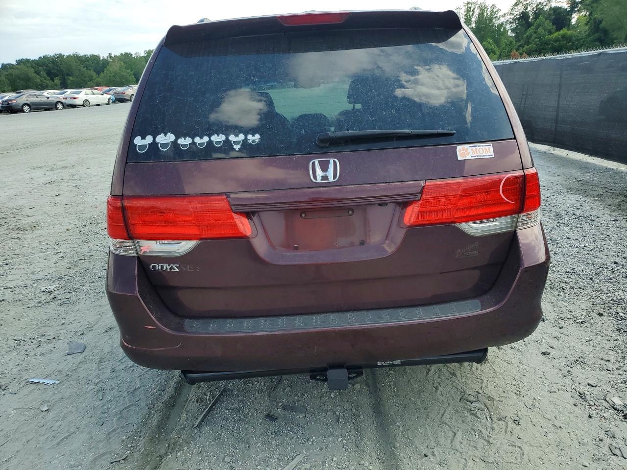 2010 Honda Odyssey Exl Burgundy vin: 5FNRL3H65AB020725