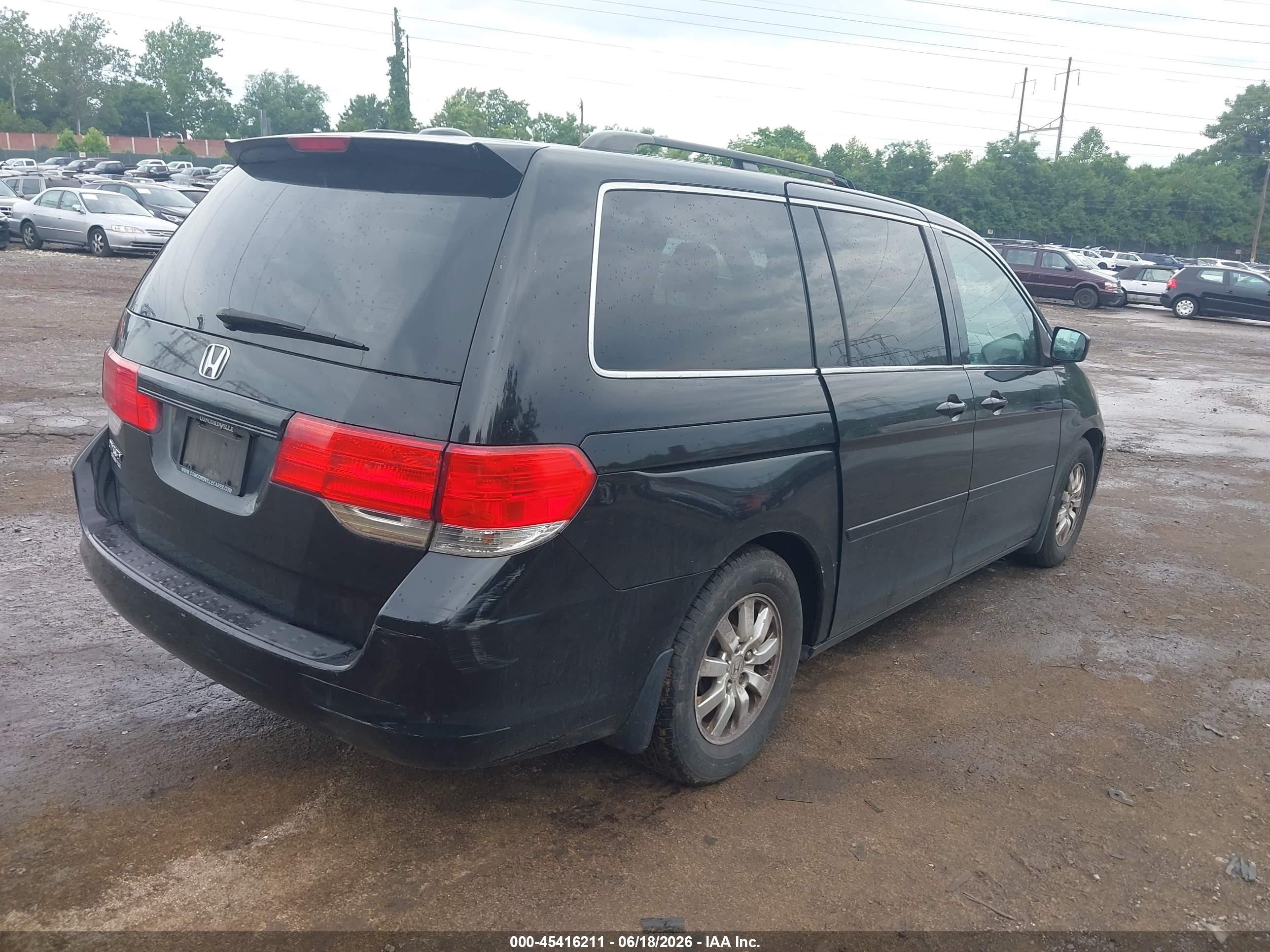 2010 Honda Odyssey Ex-l Black vin: 5FNRL3H65AB034950