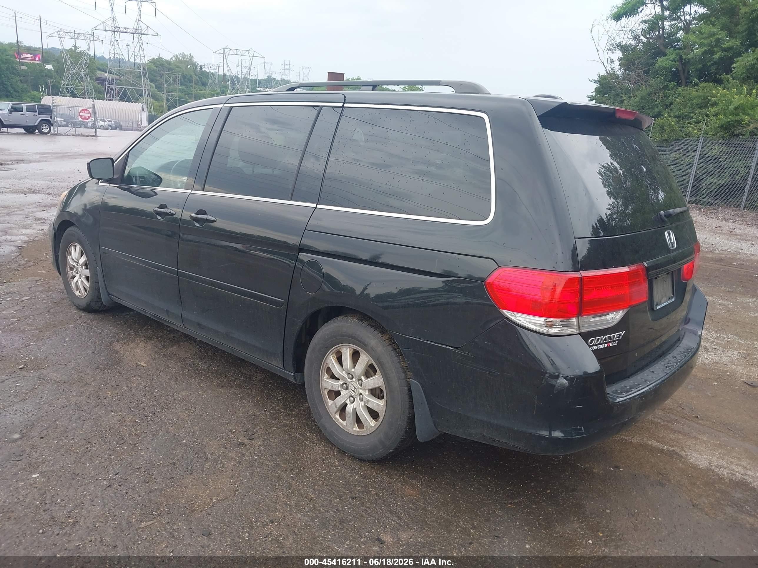 2010 Honda Odyssey Ex-l Black vin: 5FNRL3H65AB034950