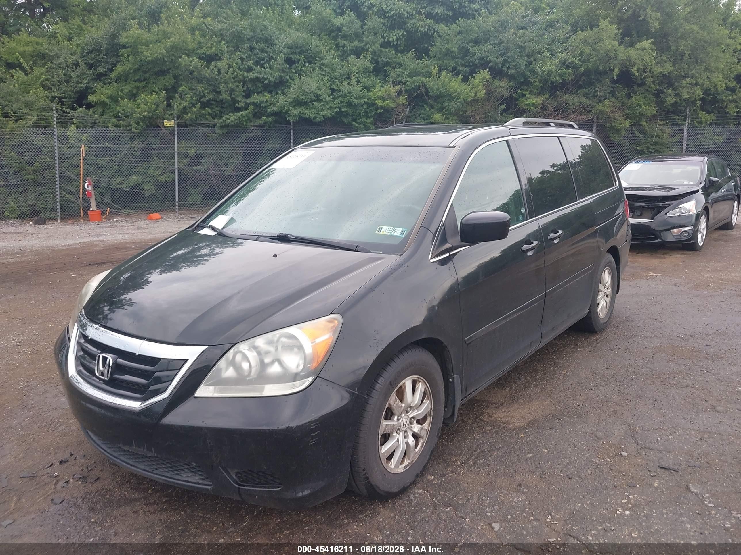 2010 Honda Odyssey Ex-l Black vin: 5FNRL3H65AB034950