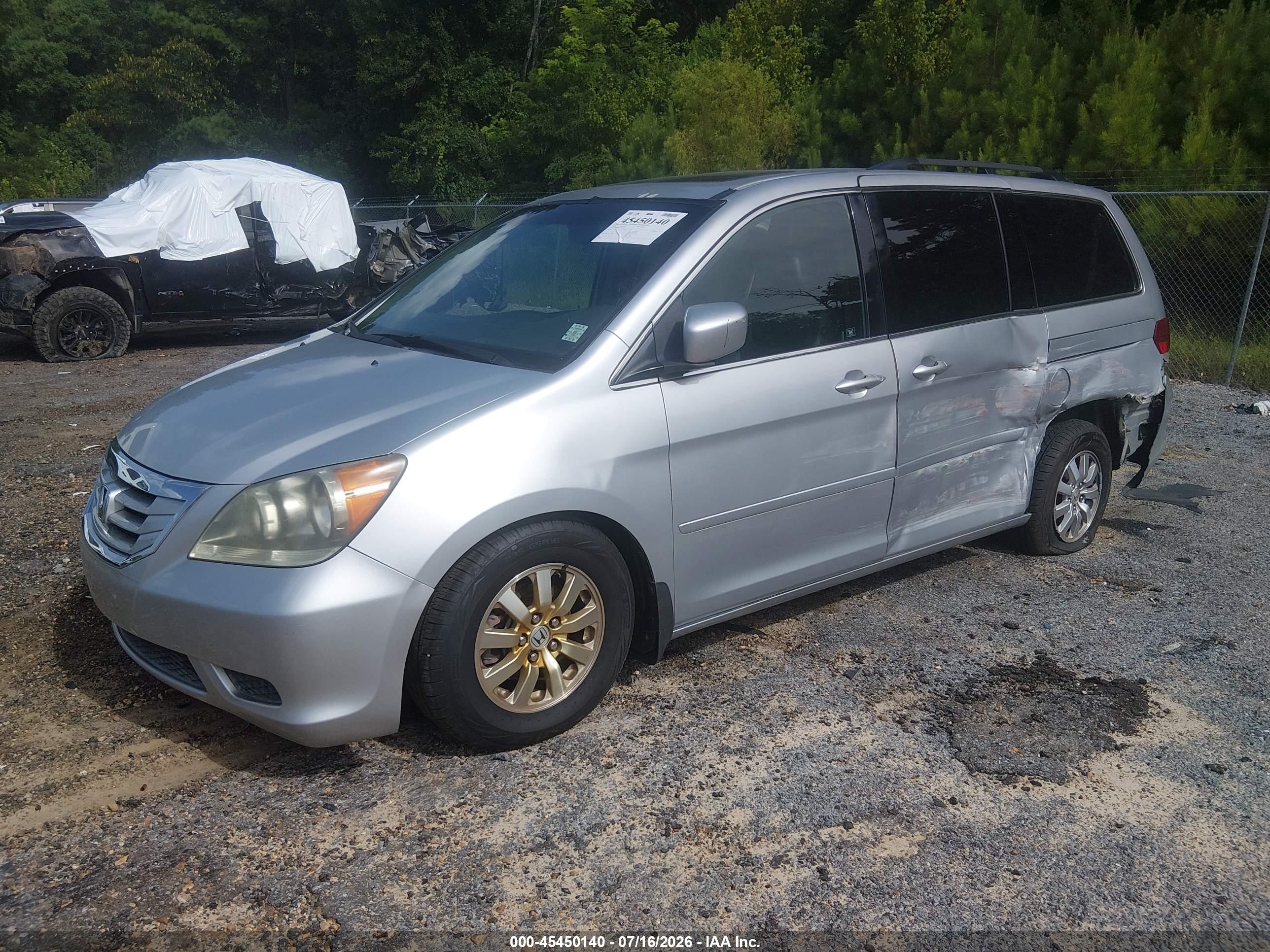 2010 Honda Odyssey Ex-l Silver vin: 5FNRL3H65AB035418