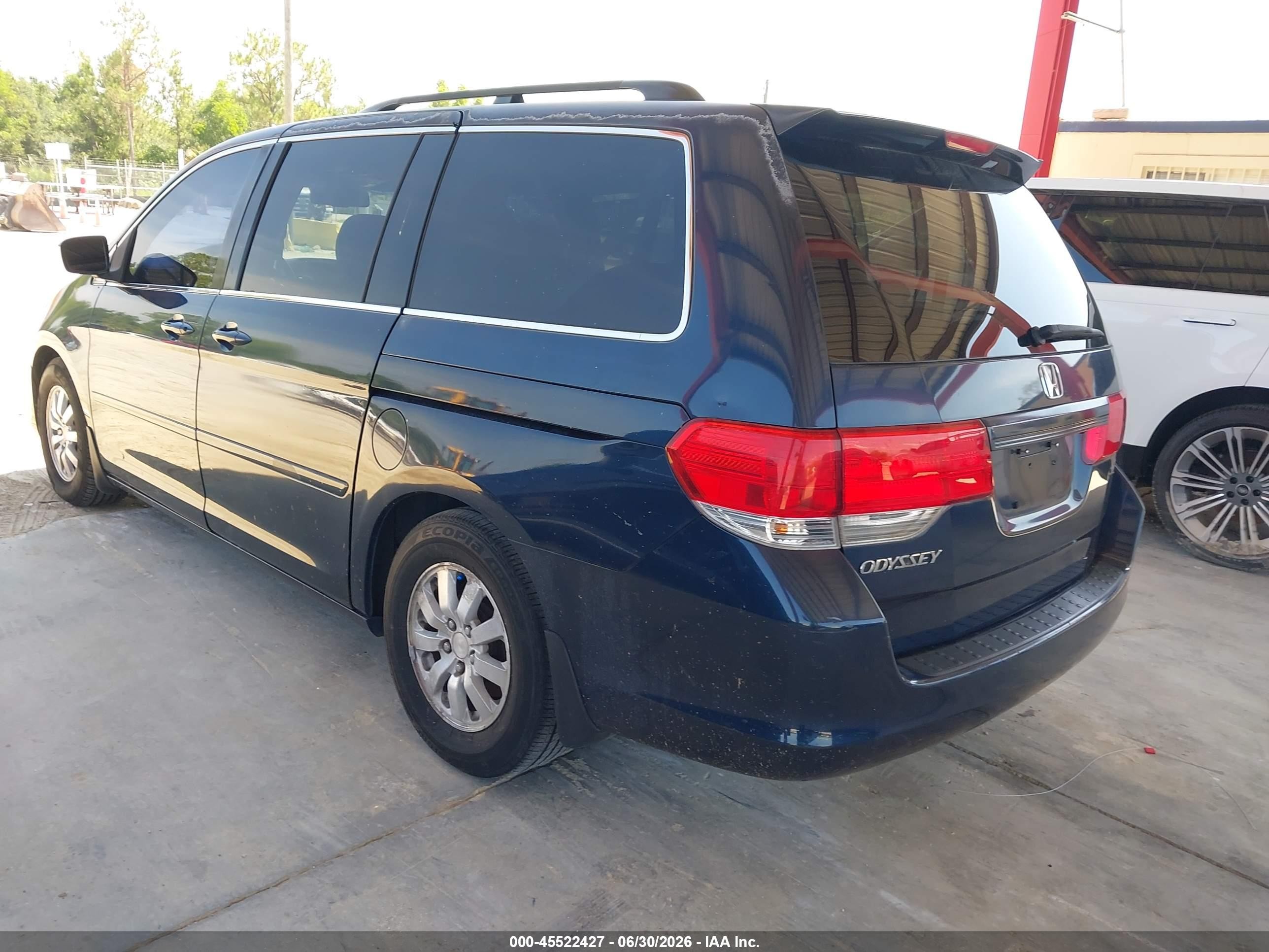 2010 Honda Odyssey Ex-l Blue vin: 5FNRL3H67AB034769
