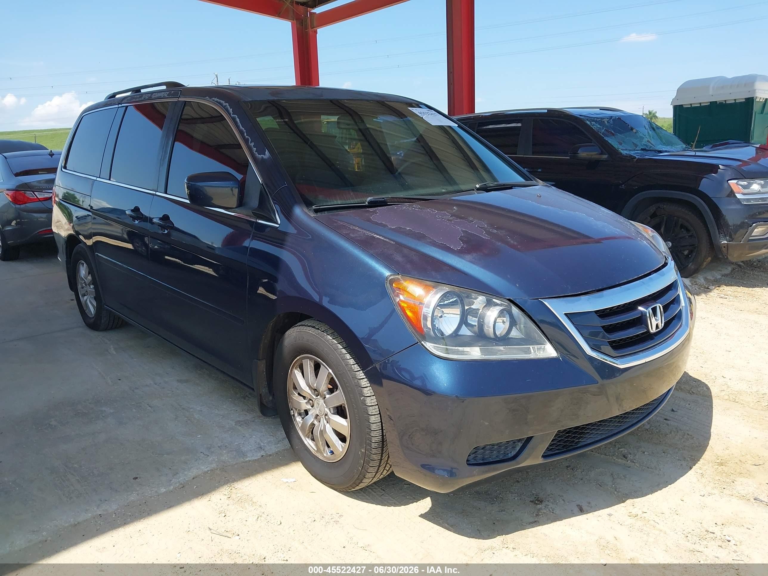 2010 Honda Odyssey Ex-l Blue vin: 5FNRL3H67AB034769