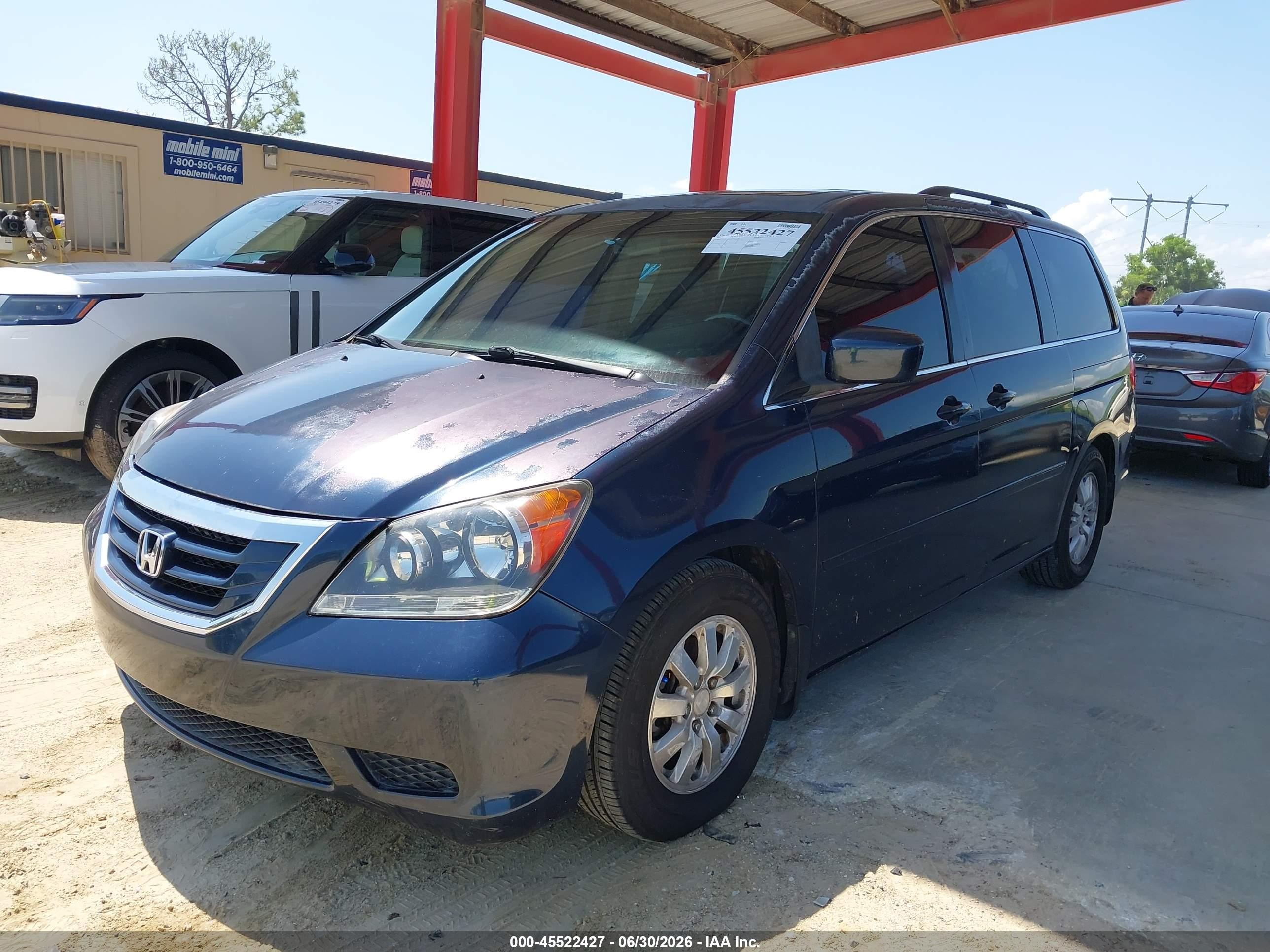 2010 Honda Odyssey Ex-l Blue vin: 5FNRL3H67AB034769