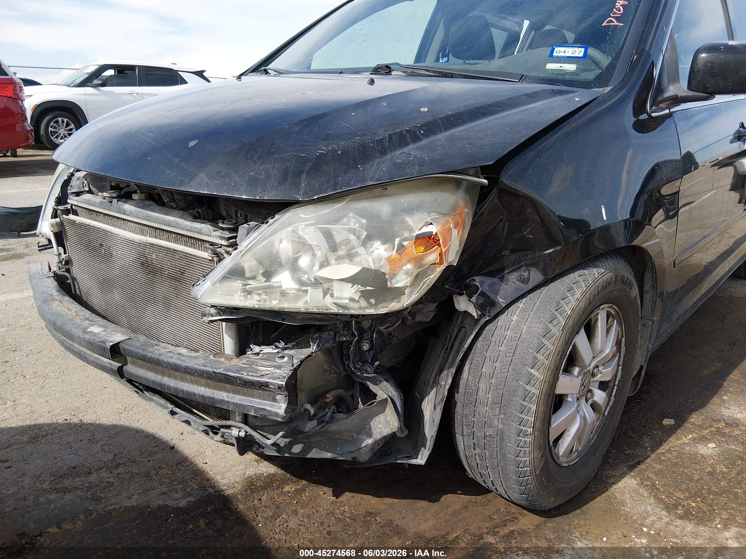 2010 Honda Odyssey Ex-l Black vin: 5FNRL3H67AB034948