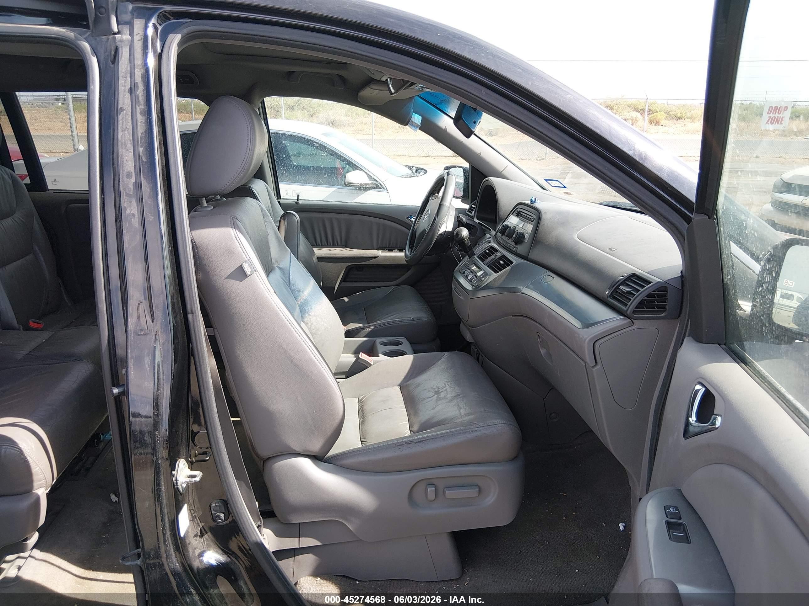 2010 Honda Odyssey Ex-l Black vin: 5FNRL3H67AB034948