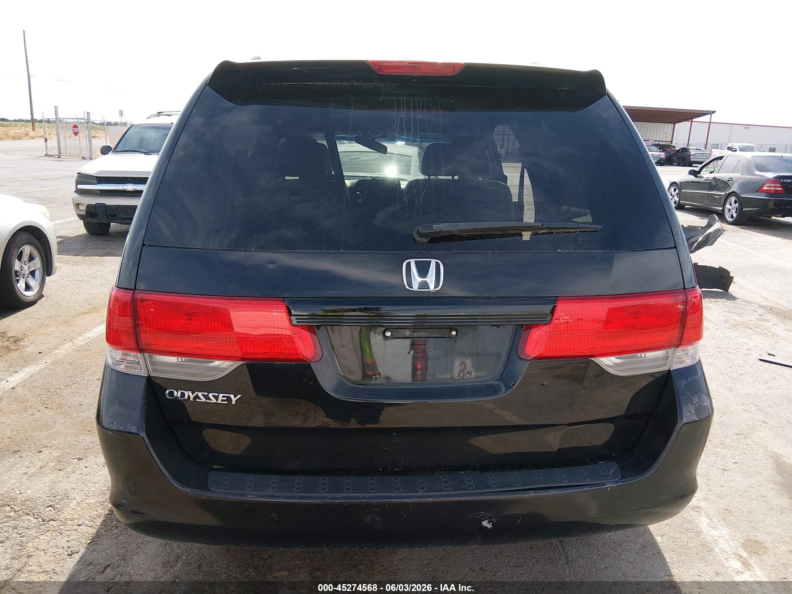 2010 Honda Odyssey Ex-l Black vin: 5FNRL3H67AB034948