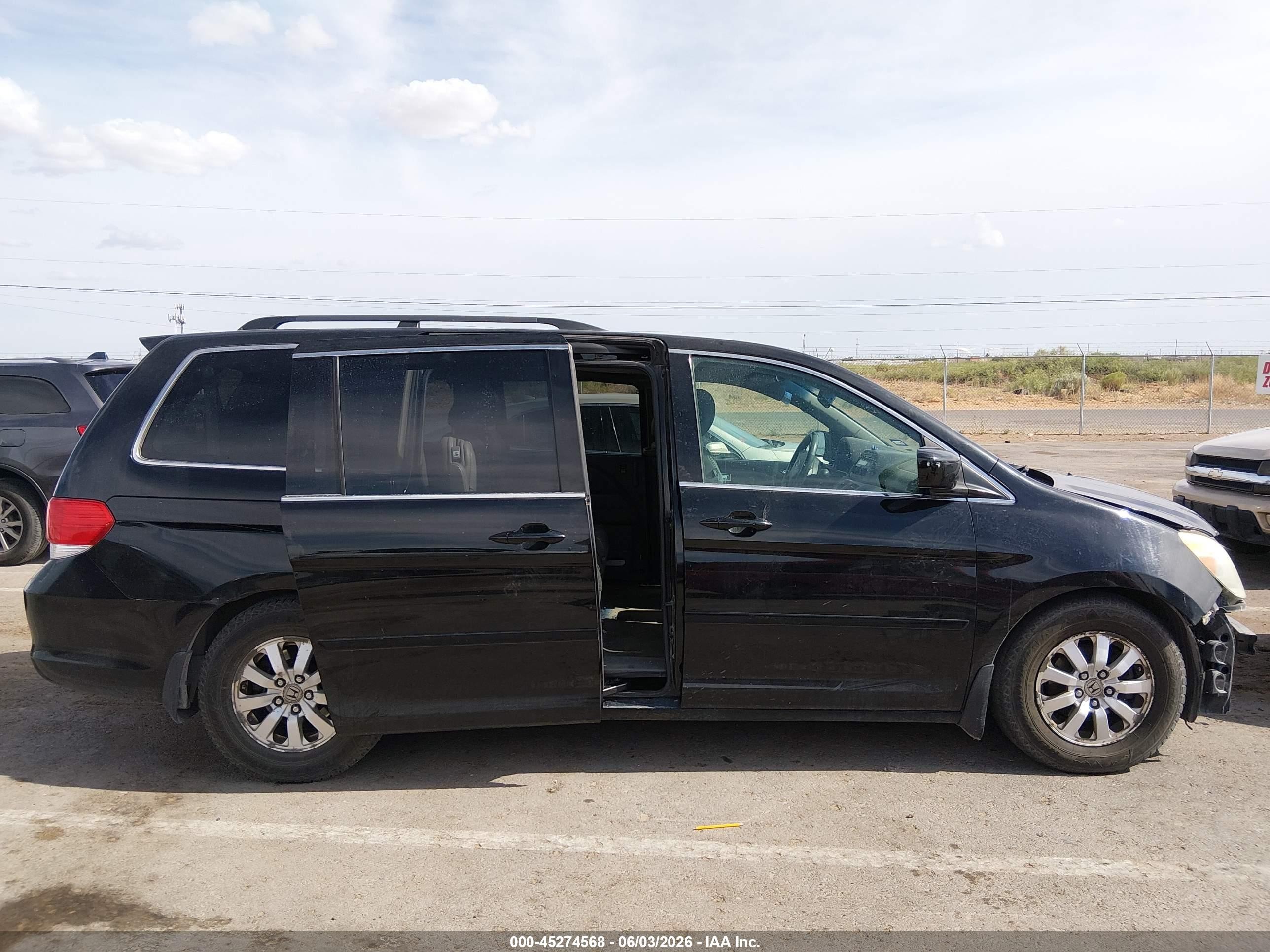 2010 Honda Odyssey Ex-l Black vin: 5FNRL3H67AB034948