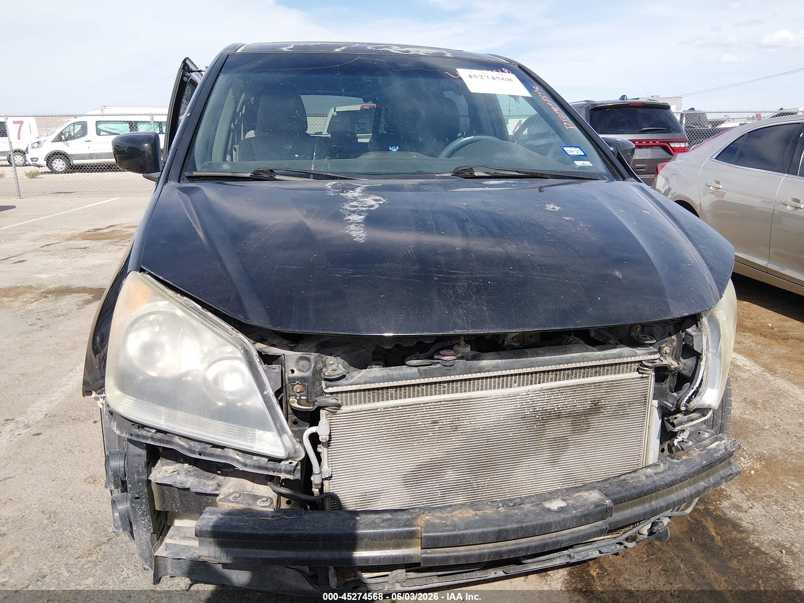 2010 Honda Odyssey Ex-l Black vin: 5FNRL3H67AB034948
