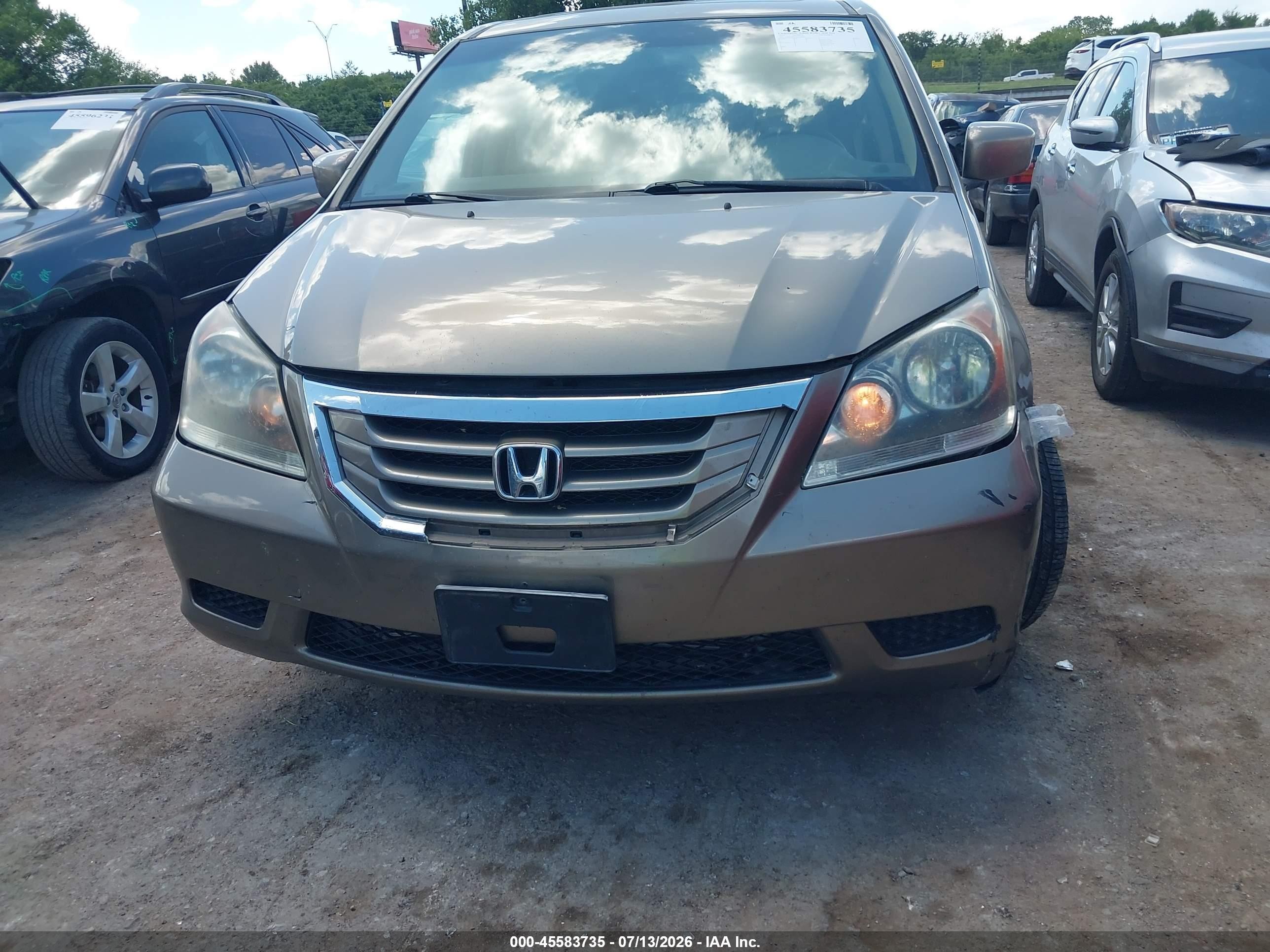 2010 Honda Odyssey Ex-l Gold vin: 5FNRL3H67AB108630