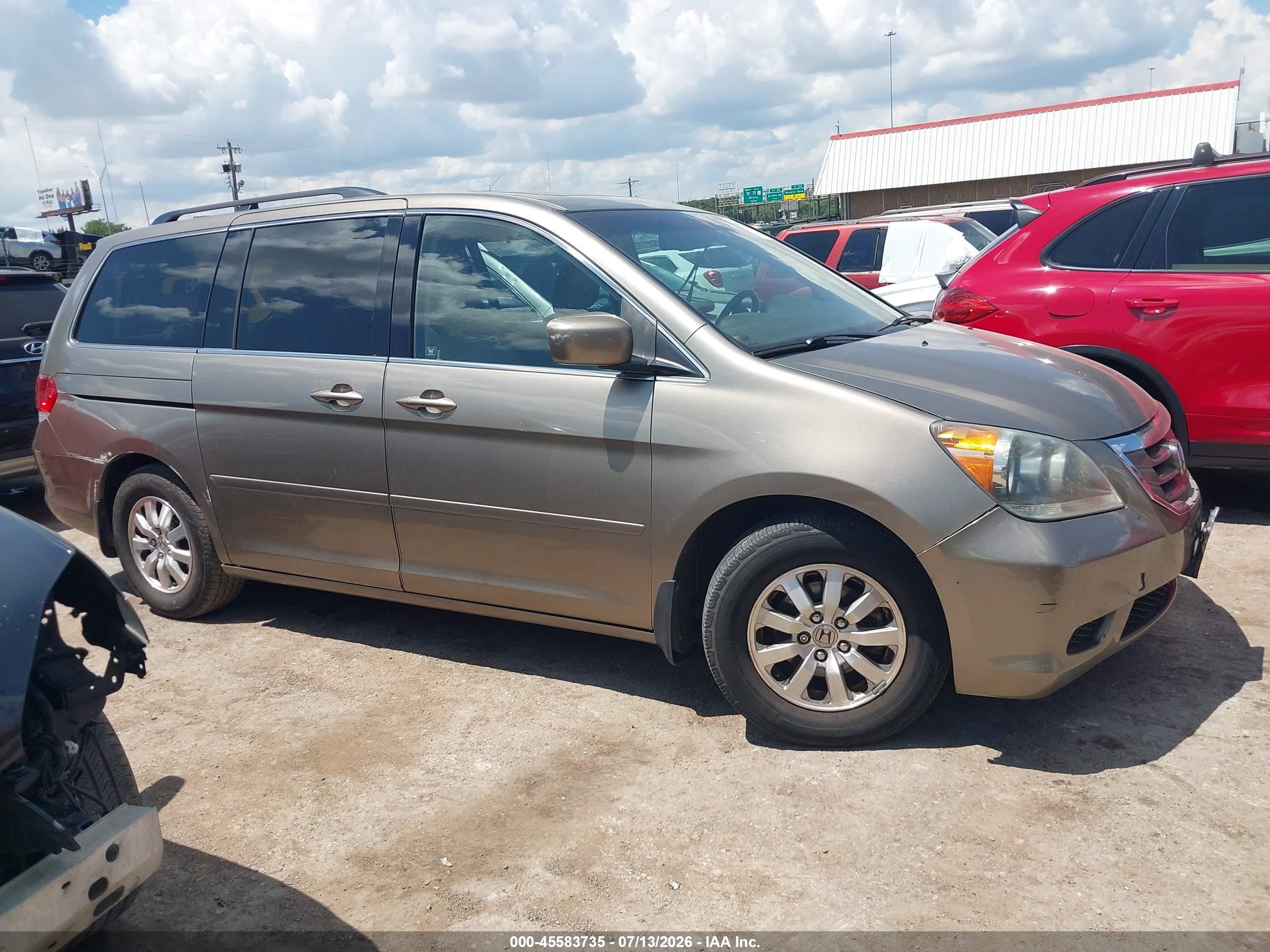 2010 Honda Odyssey Ex-l Gold vin: 5FNRL3H67AB108630