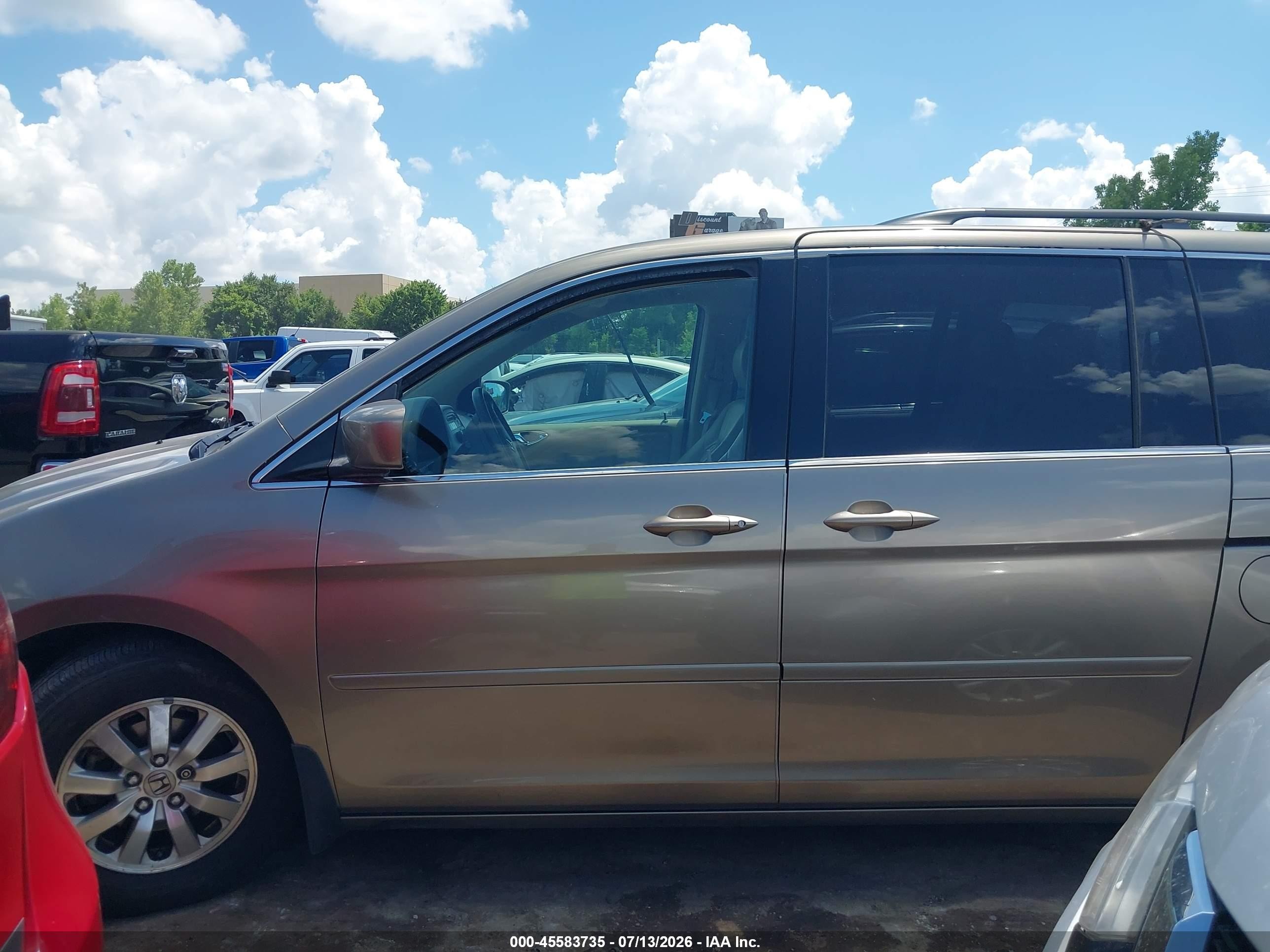 2010 Honda Odyssey Ex-l Gold vin: 5FNRL3H67AB108630