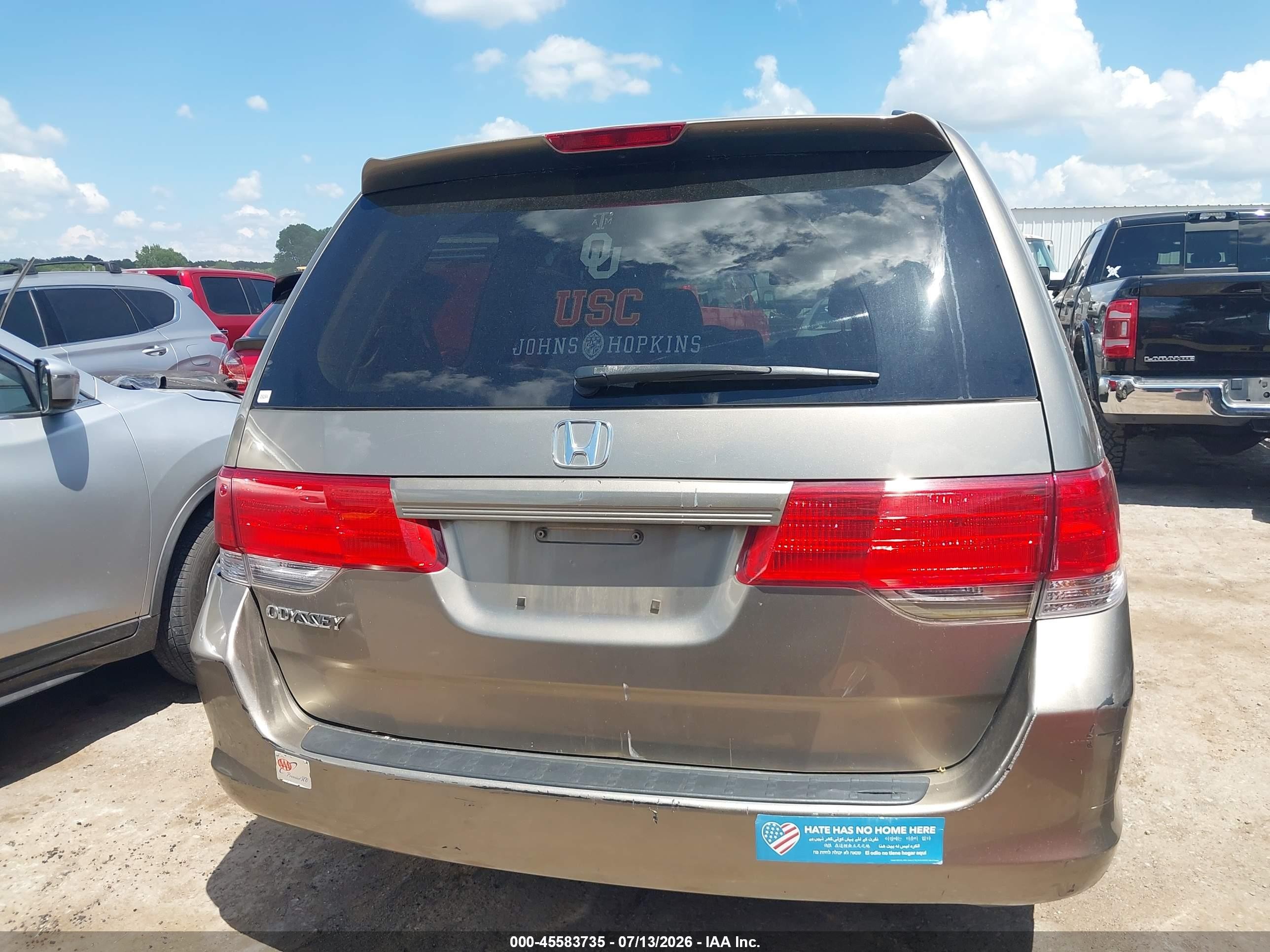 2010 Honda Odyssey Ex-l Gold vin: 5FNRL3H67AB108630