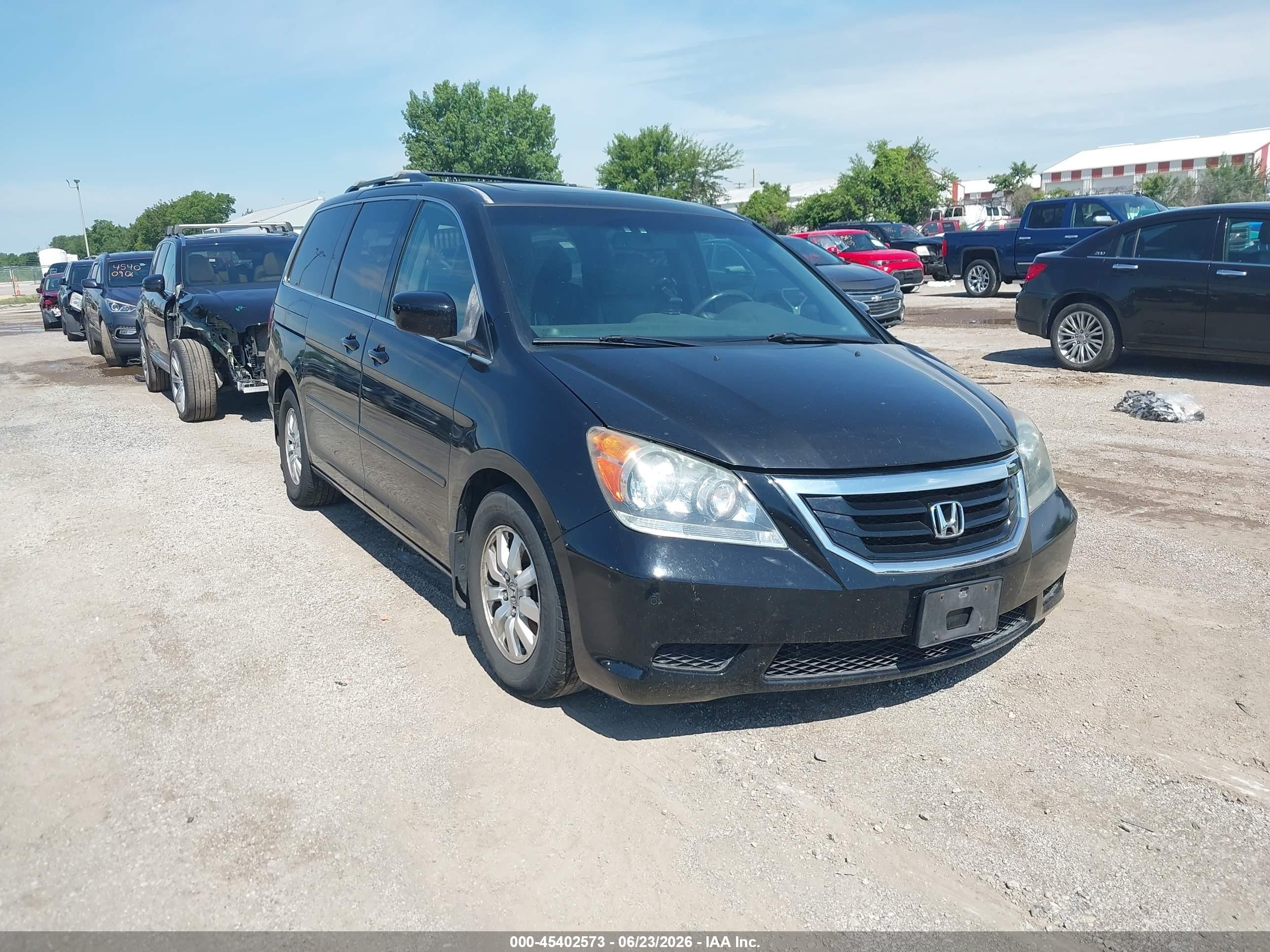2010 Honda Odyssey Ex-l Black vin: 5FNRL3H68AB019536