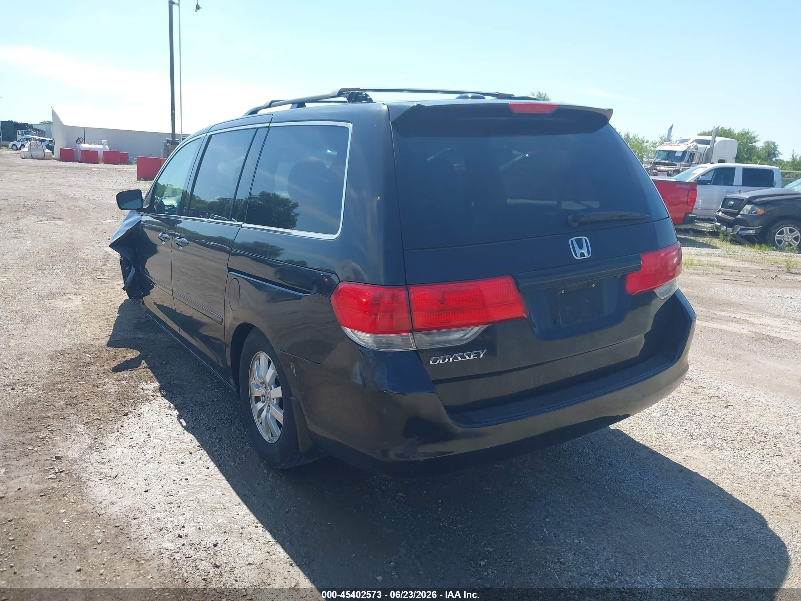 2010 Honda Odyssey Ex-l Black vin: 5FNRL3H68AB019536