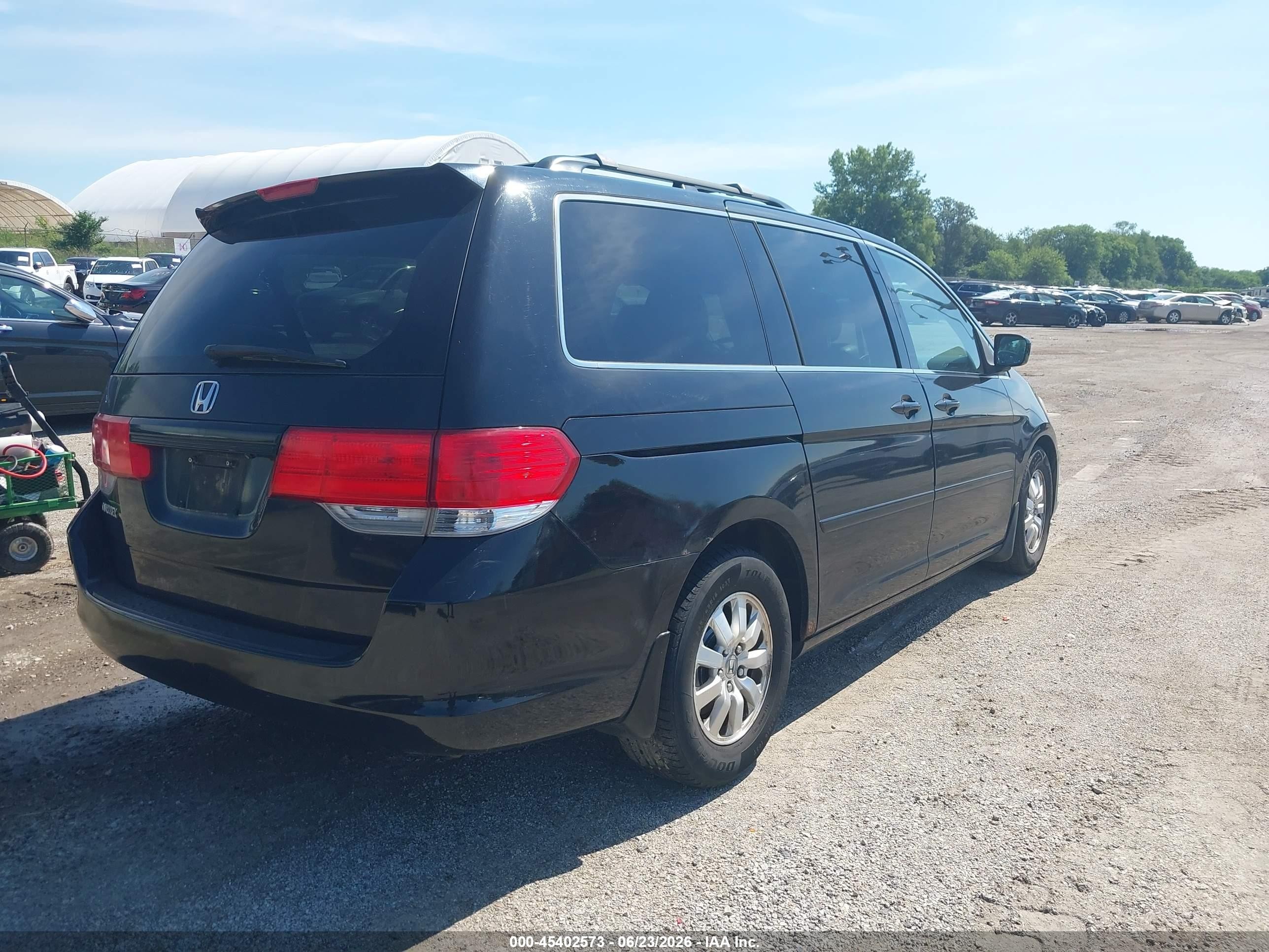 2010 Honda Odyssey Ex-l Black vin: 5FNRL3H68AB019536