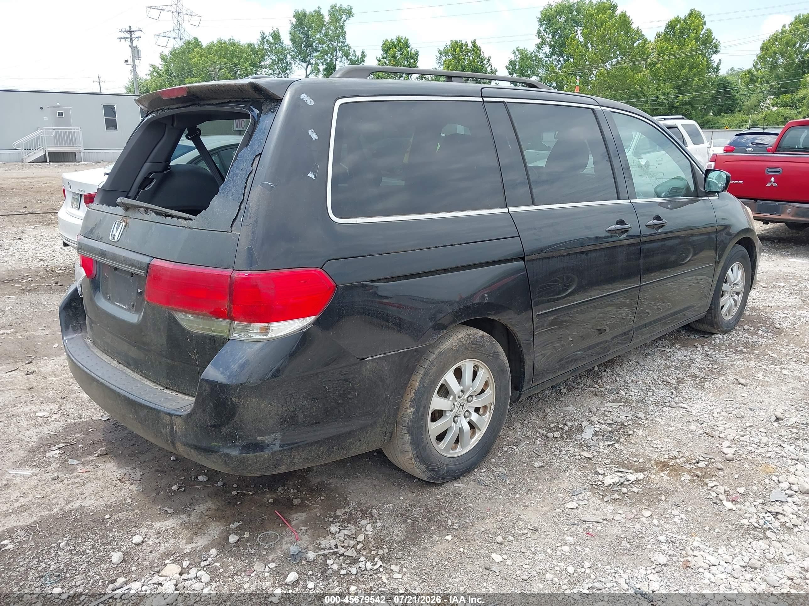 2010 Honda Odyssey Ex-l Black vin: 5FNRL3H68AB034926