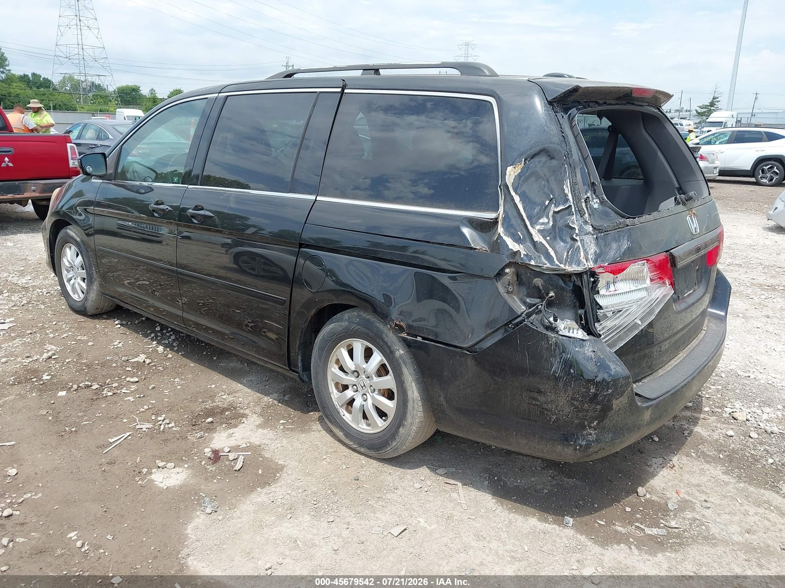 2010 Honda Odyssey Ex-l Black vin: 5FNRL3H68AB034926