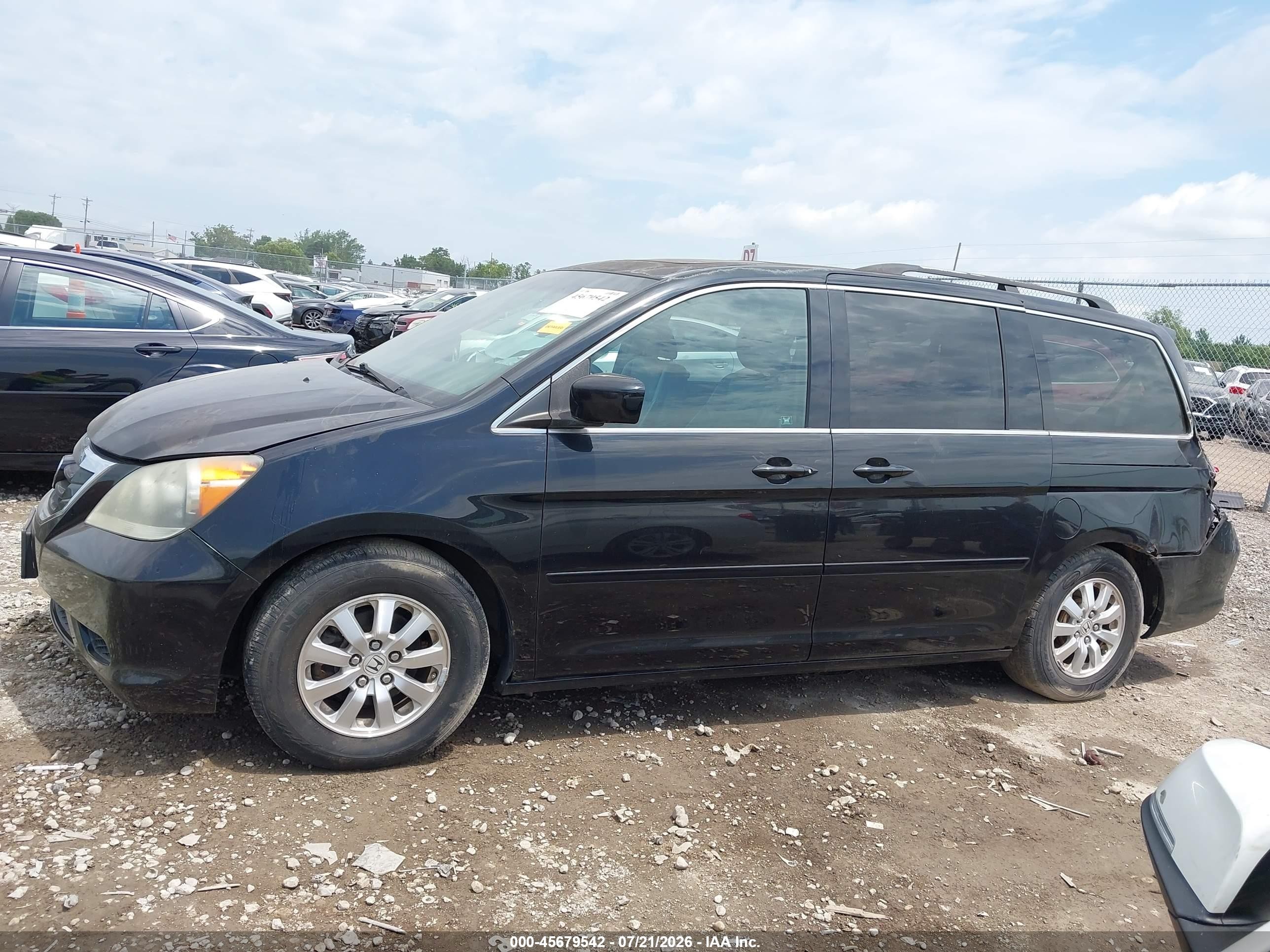2010 Honda Odyssey Ex-l Black vin: 5FNRL3H68AB034926