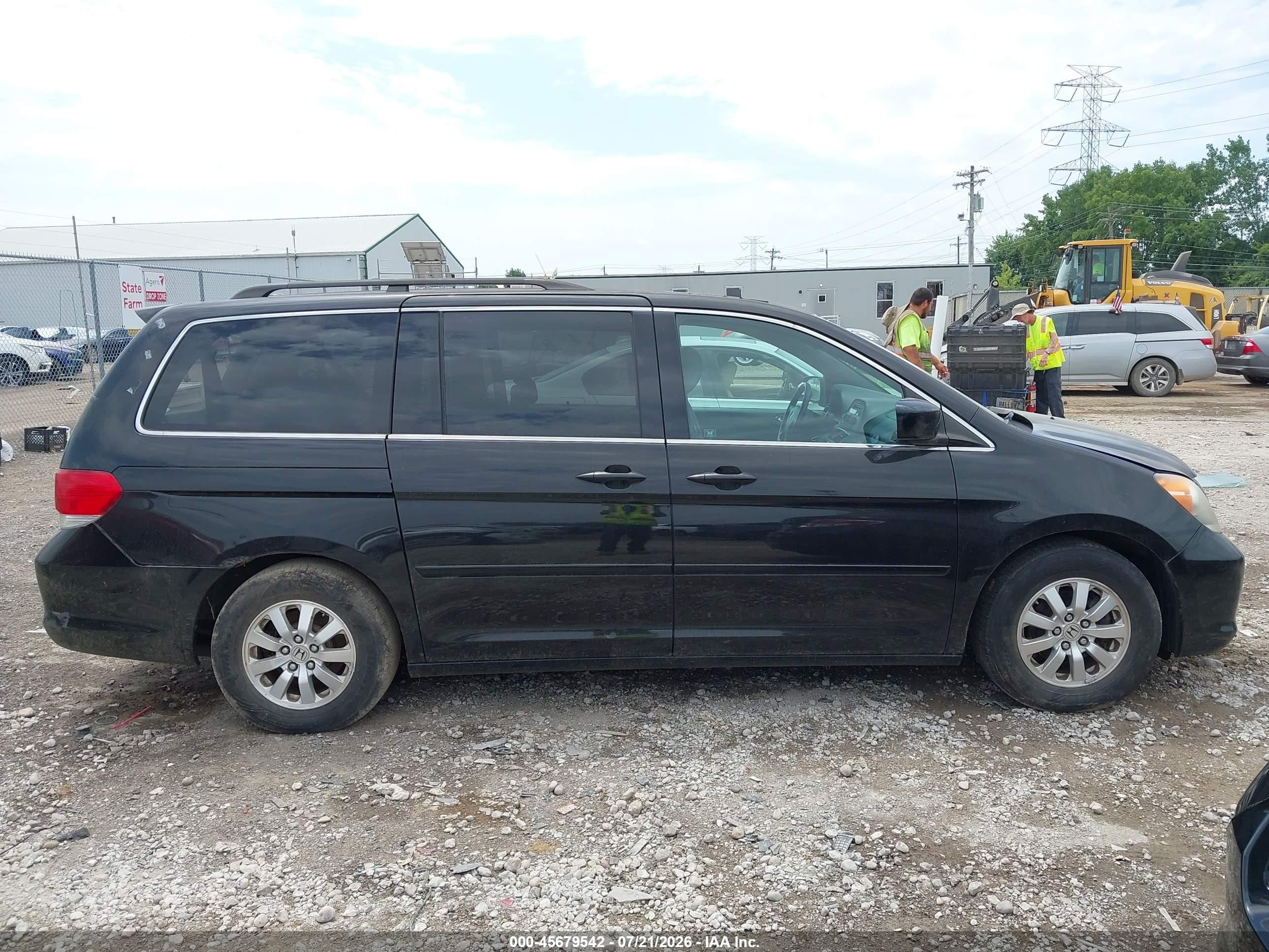 2010 Honda Odyssey Ex-l Black vin: 5FNRL3H68AB034926