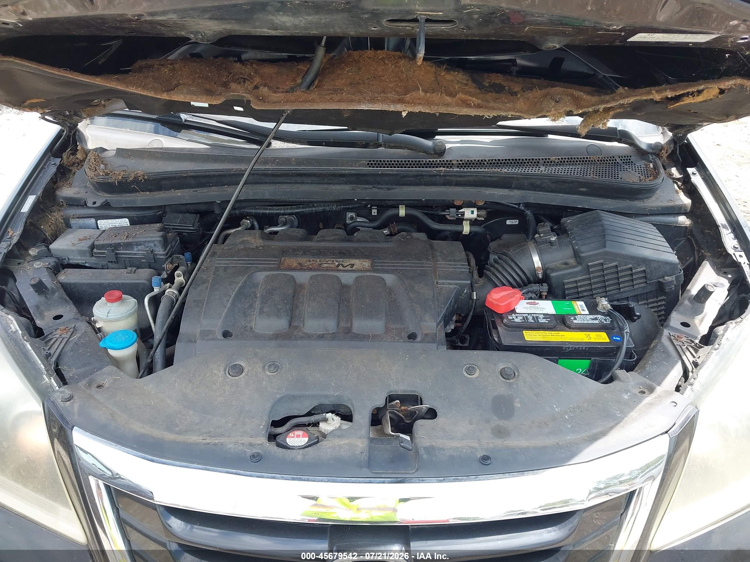 2010 Honda Odyssey Ex-l Black vin: 5FNRL3H68AB034926
