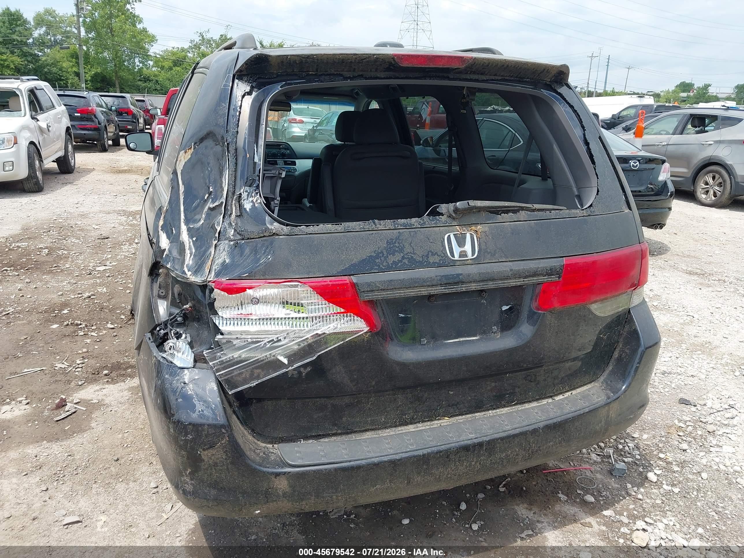 2010 Honda Odyssey Ex-l Black vin: 5FNRL3H68AB034926