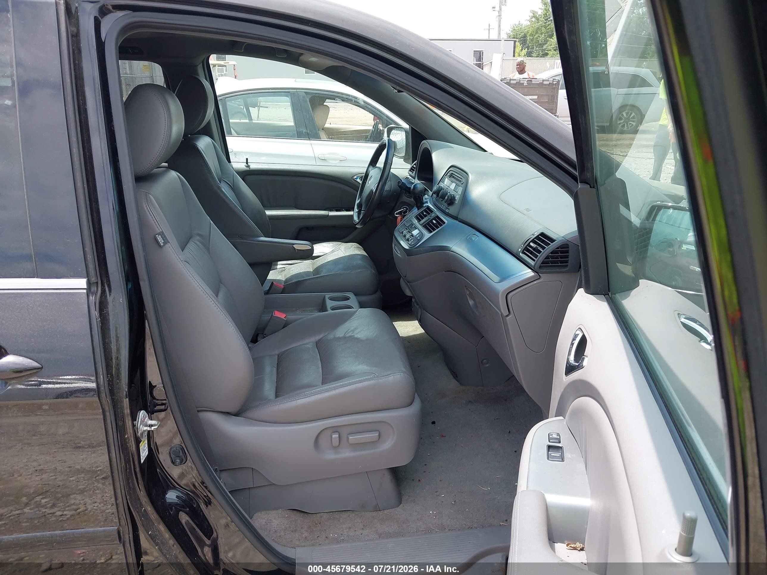 2010 Honda Odyssey Ex-l Black vin: 5FNRL3H68AB034926