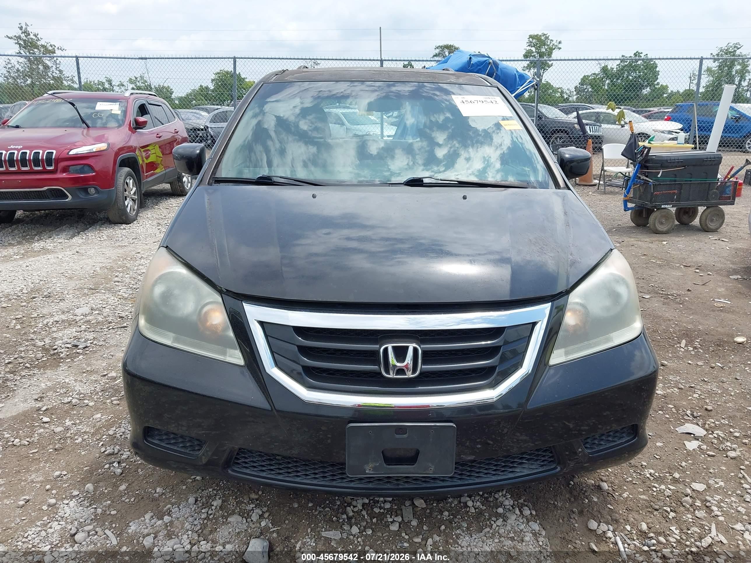 2010 Honda Odyssey Ex-l Black vin: 5FNRL3H68AB034926