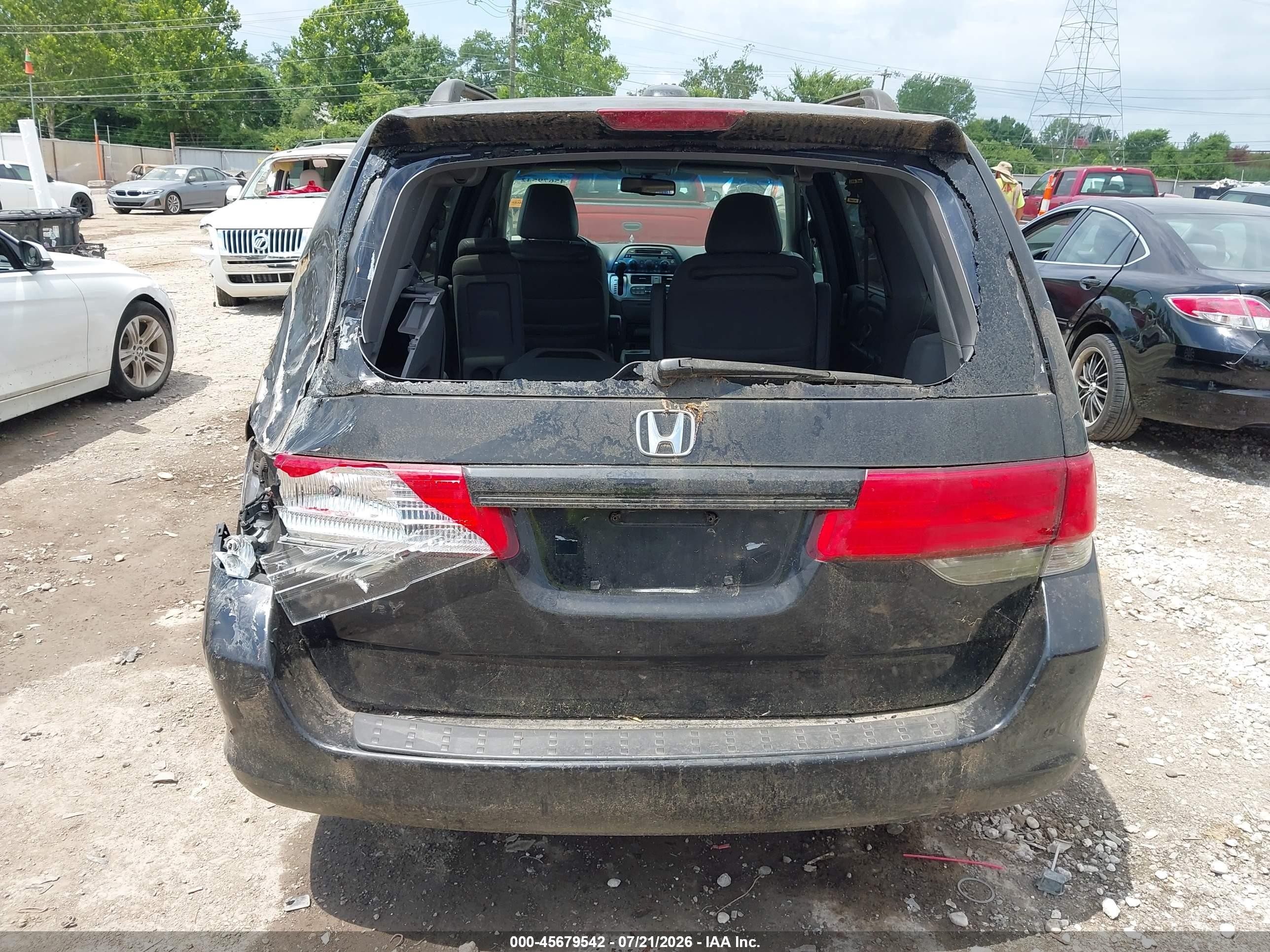 2010 Honda Odyssey Ex-l Black vin: 5FNRL3H68AB034926