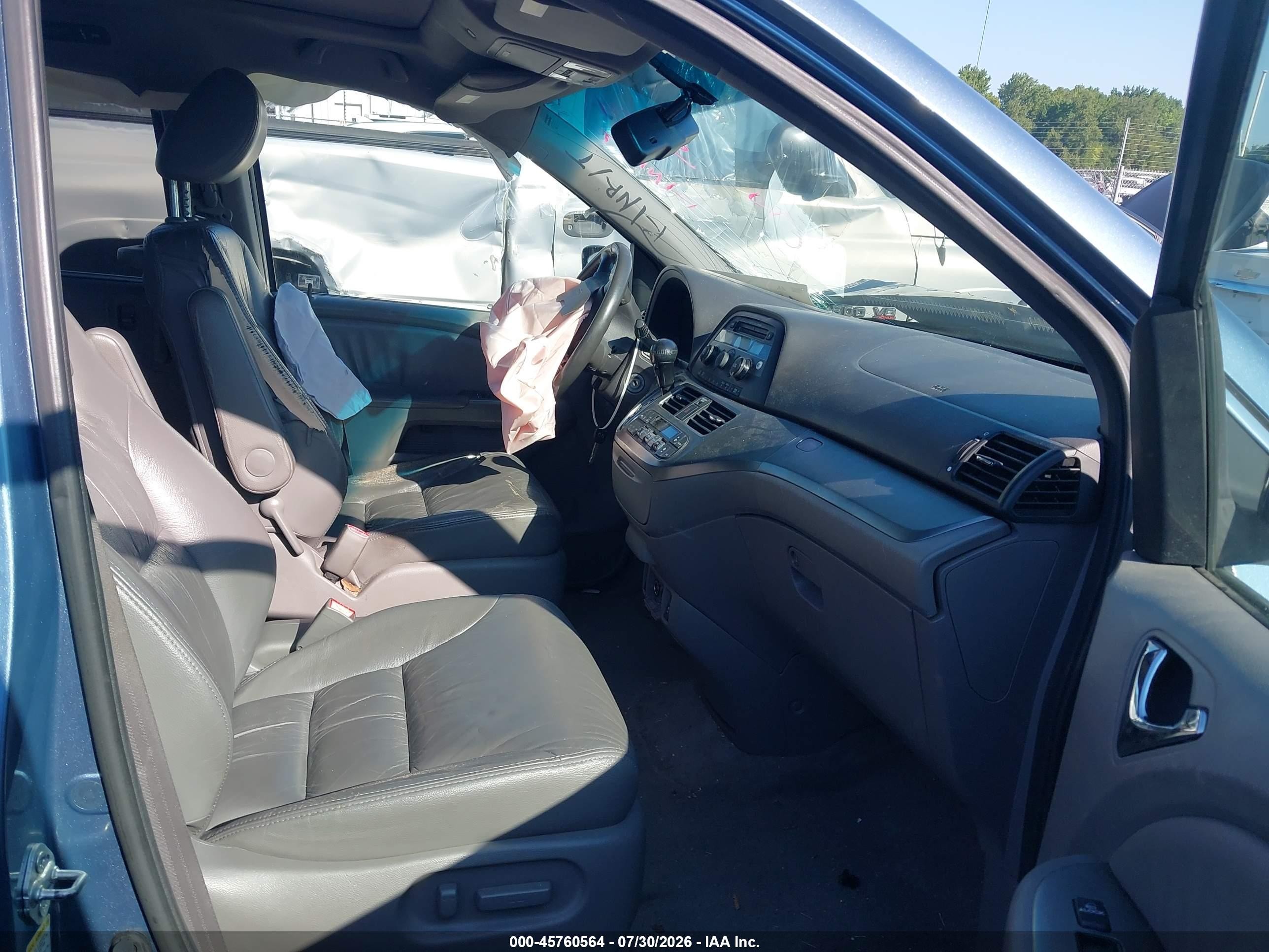 2010 Honda Odyssey Ex-l Blue vin: 5FNRL3H68AB075234