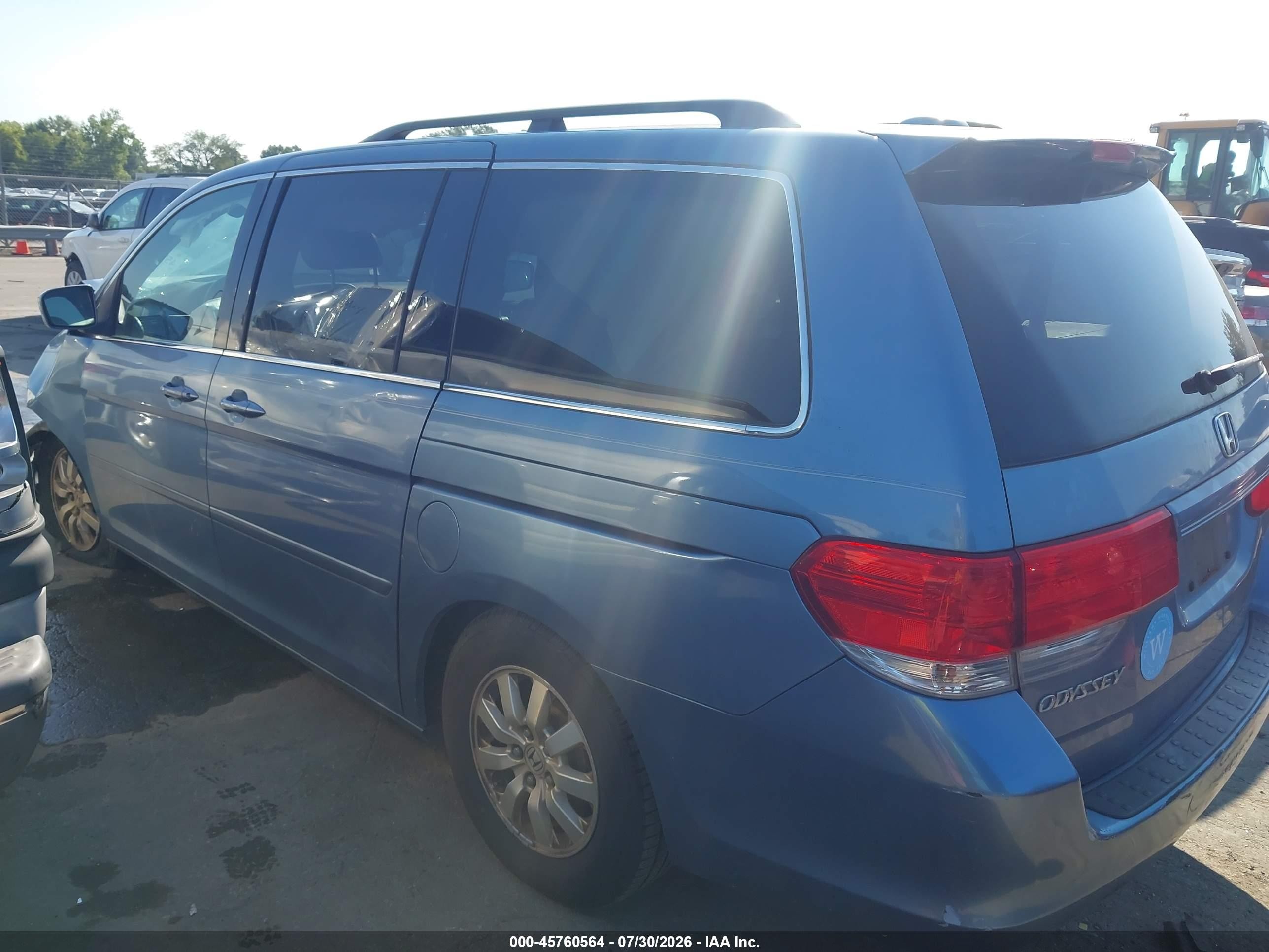 2010 Honda Odyssey Ex-l Blue vin: 5FNRL3H68AB075234