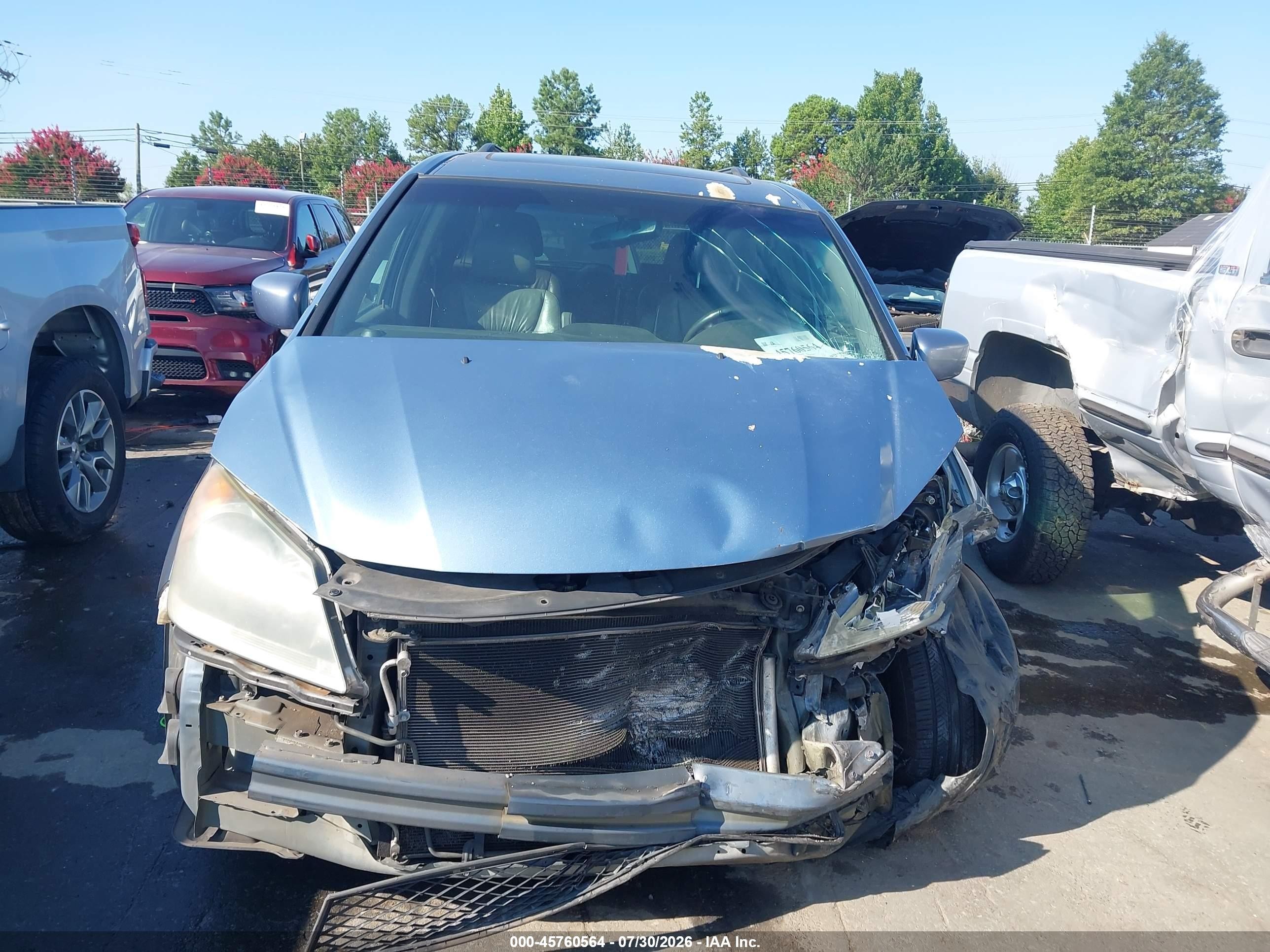 2010 Honda Odyssey Ex-l Blue vin: 5FNRL3H68AB075234