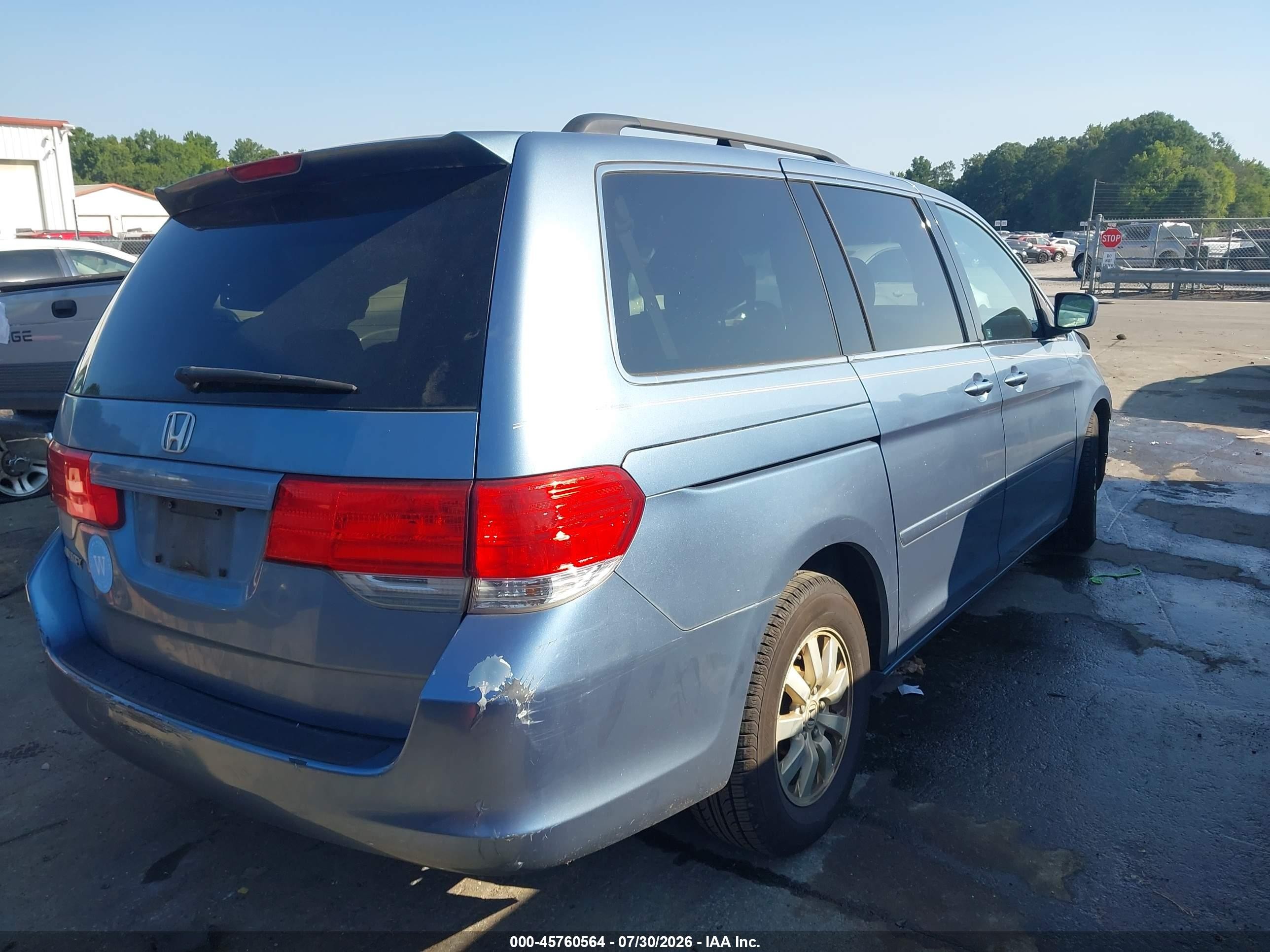 2010 Honda Odyssey Ex-l Blue vin: 5FNRL3H68AB075234