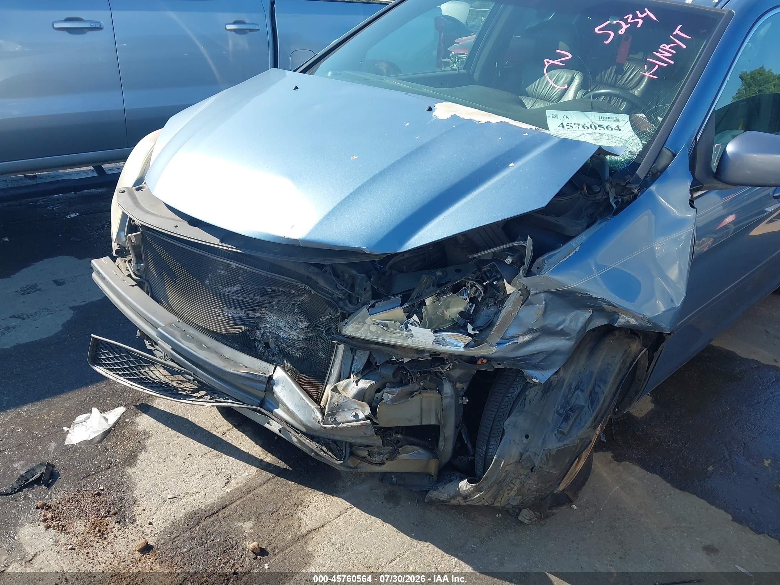 2010 Honda Odyssey Ex-l Blue vin: 5FNRL3H68AB075234