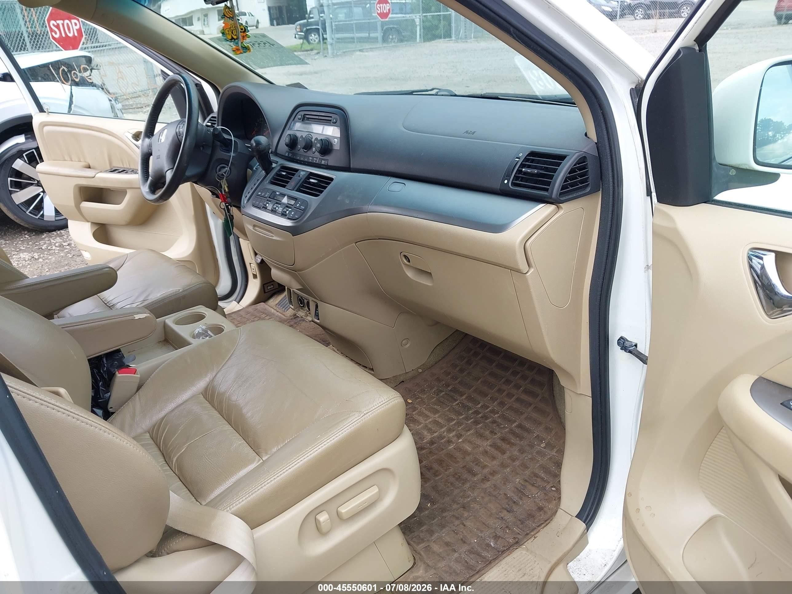 2010 Honda Odyssey Ex-l Белый vin: 5FNRL3H68AB097542