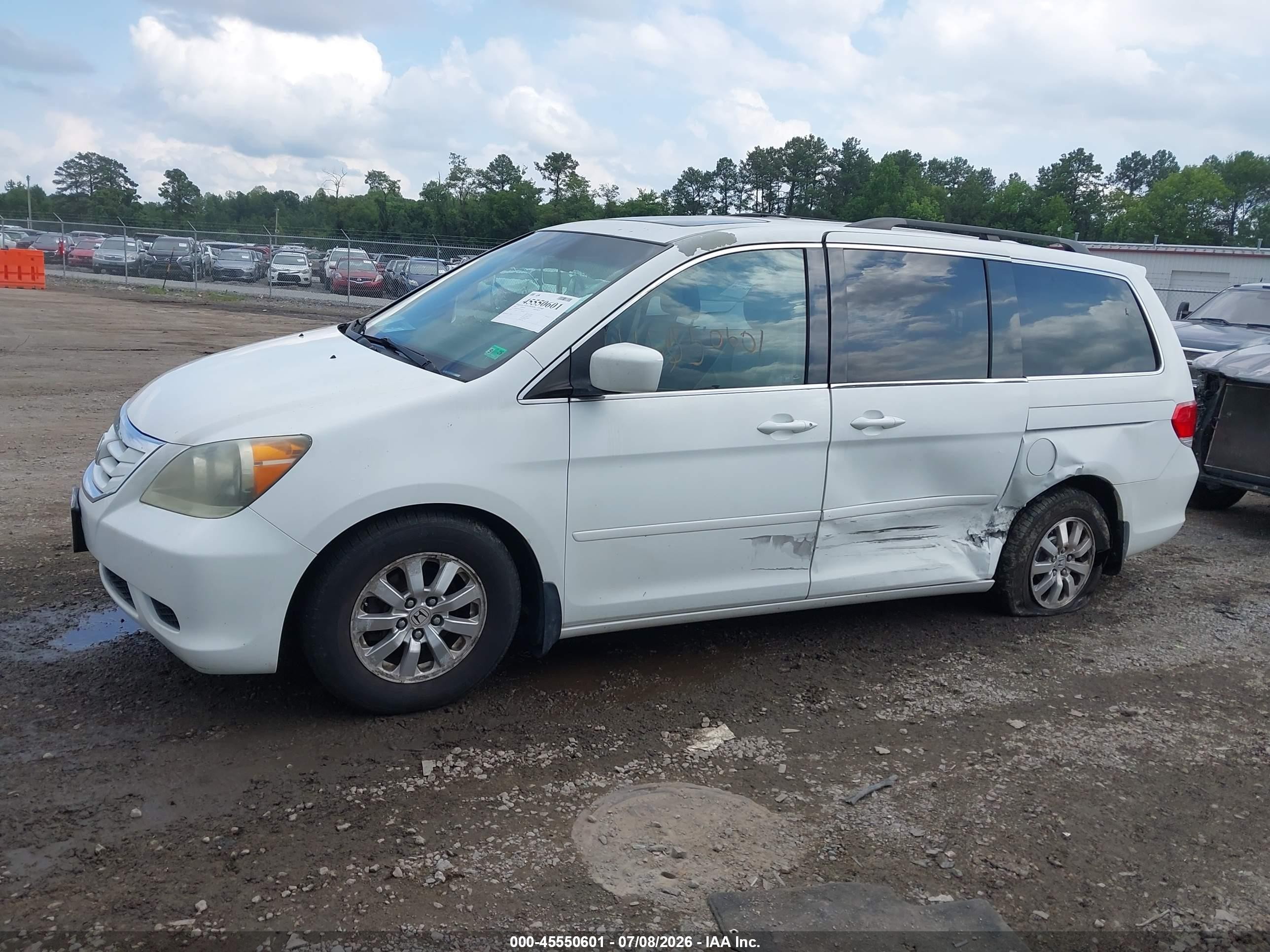 2010 Honda Odyssey Ex-l Белый vin: 5FNRL3H68AB097542