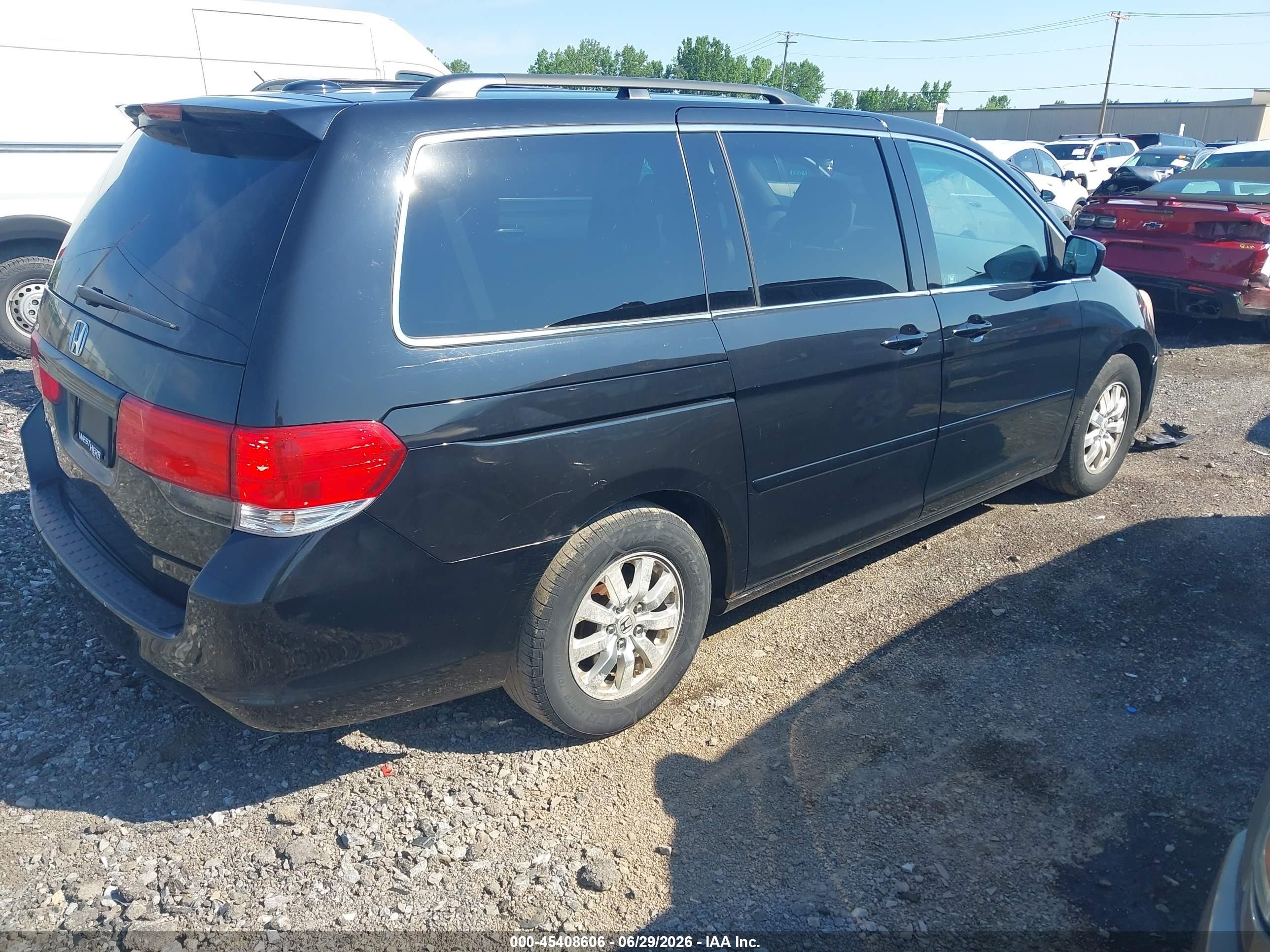 2010 Honda Odyssey Ex-l Black vin: 5FNRL3H68AB098299
