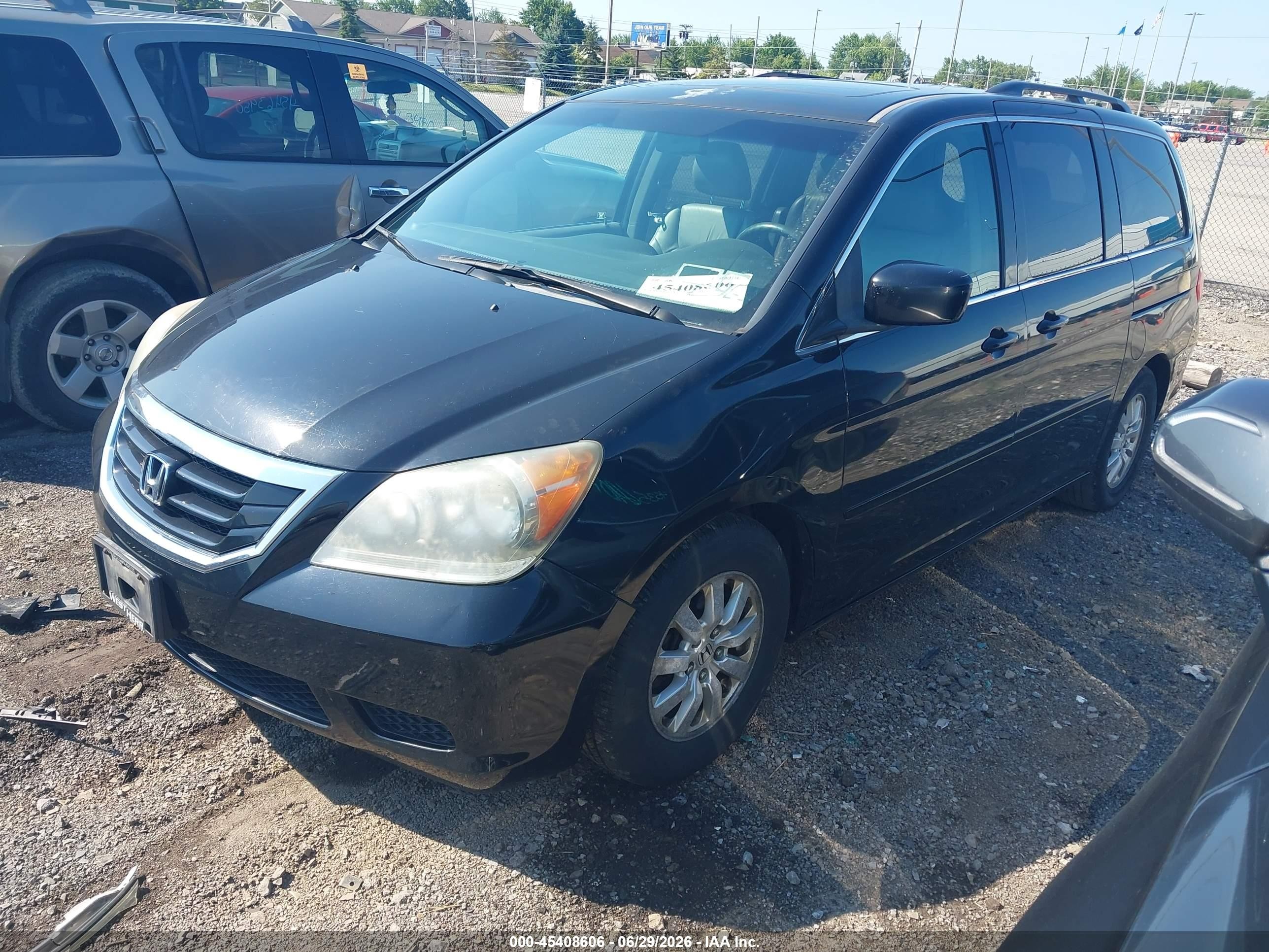 2010 Honda Odyssey Ex-l Black vin: 5FNRL3H68AB098299