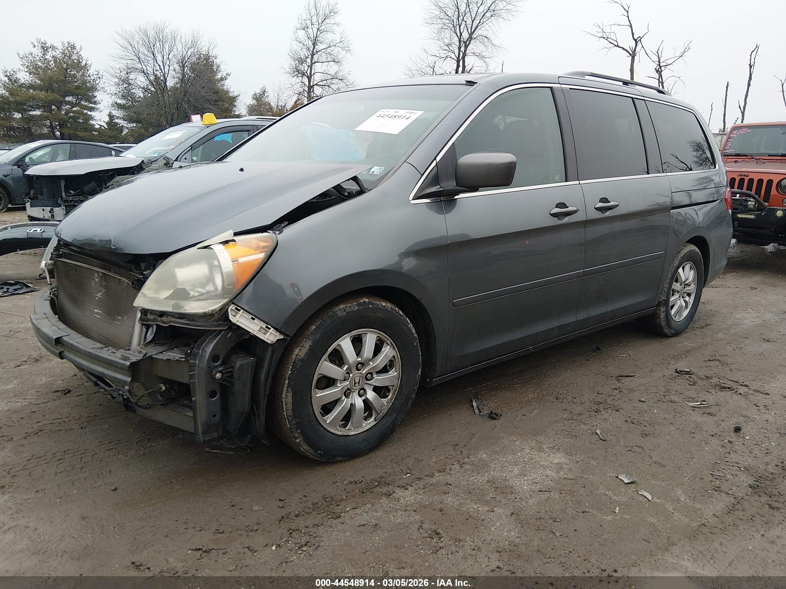 2010 Honda Odyssey Ex-l Gray vin: 5FNRL3H69AB054439