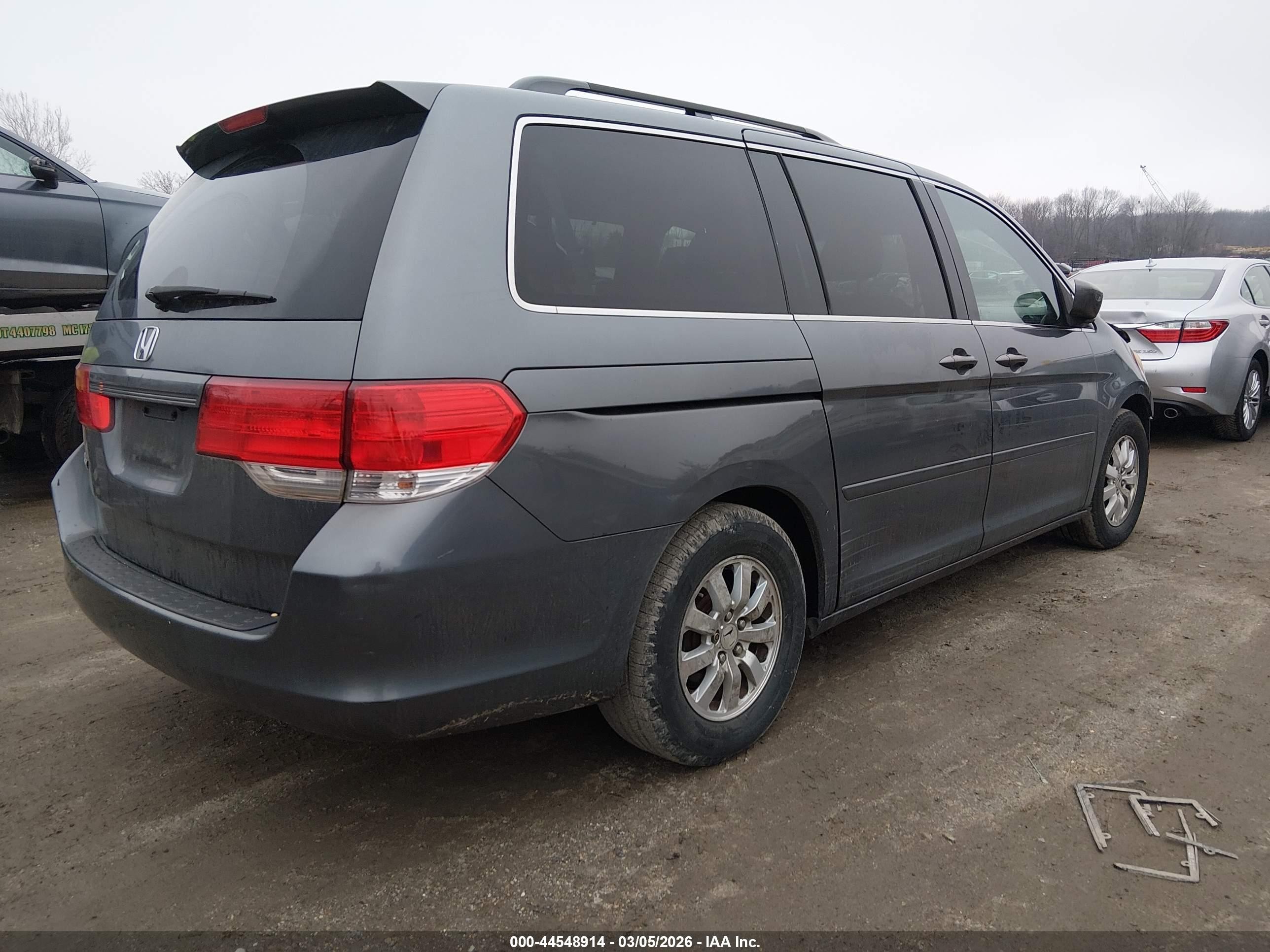 2010 Honda Odyssey Ex-l Gray vin: 5FNRL3H69AB054439