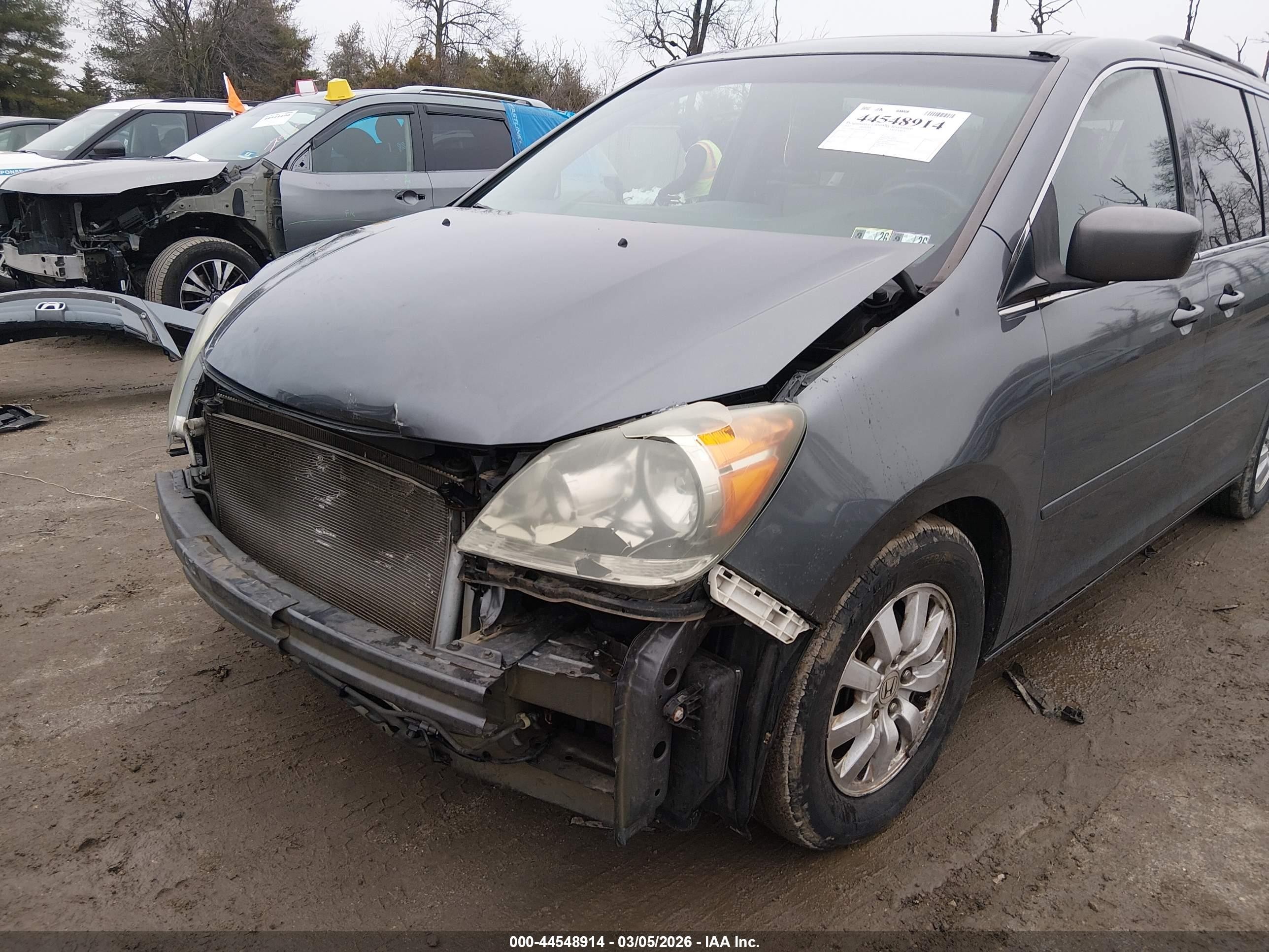 2010 Honda Odyssey Ex-l Gray vin: 5FNRL3H69AB054439