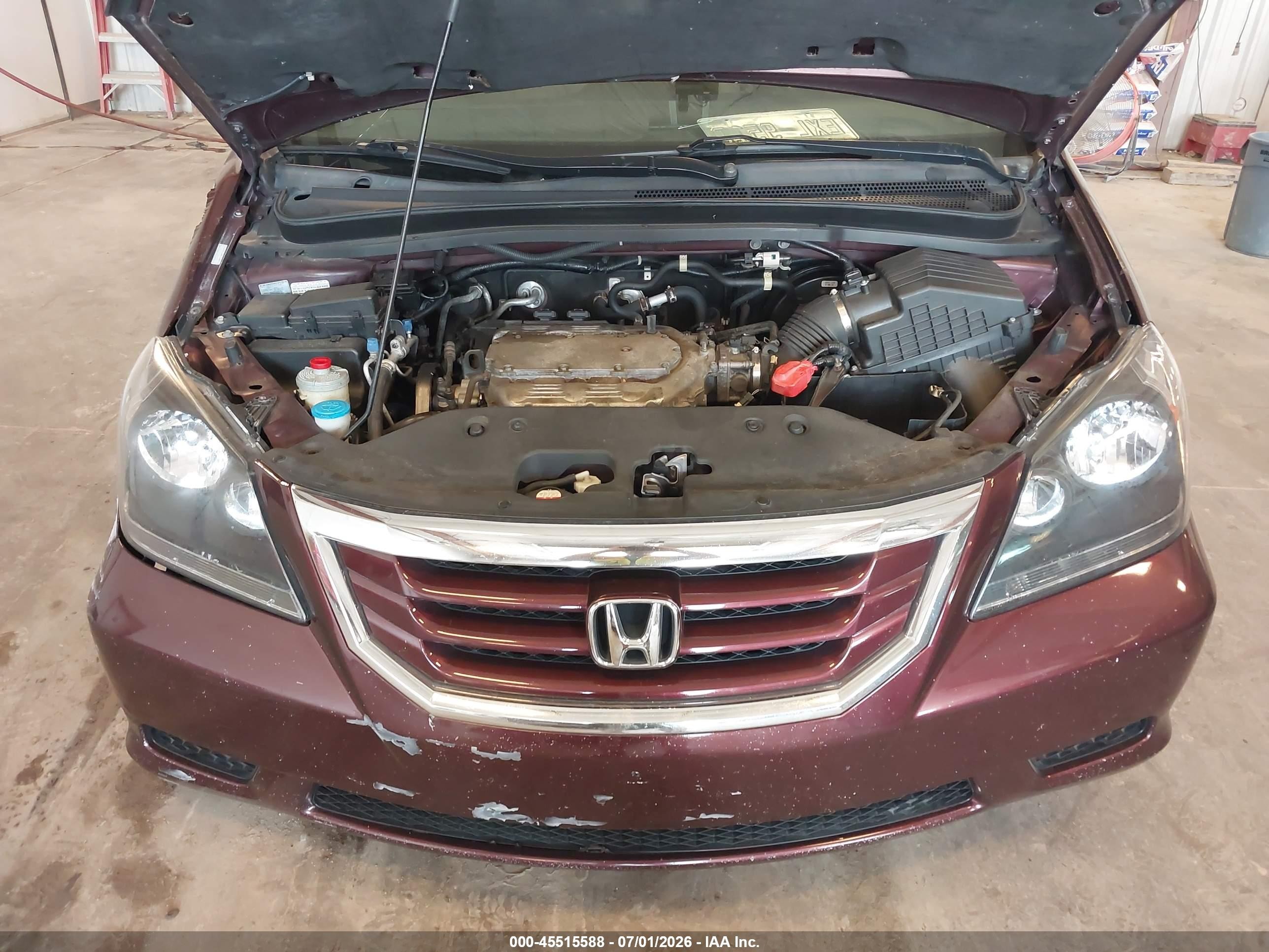 2010 Honda Odyssey Ex-l Burgundy vin: 5FNRL3H69AB096948