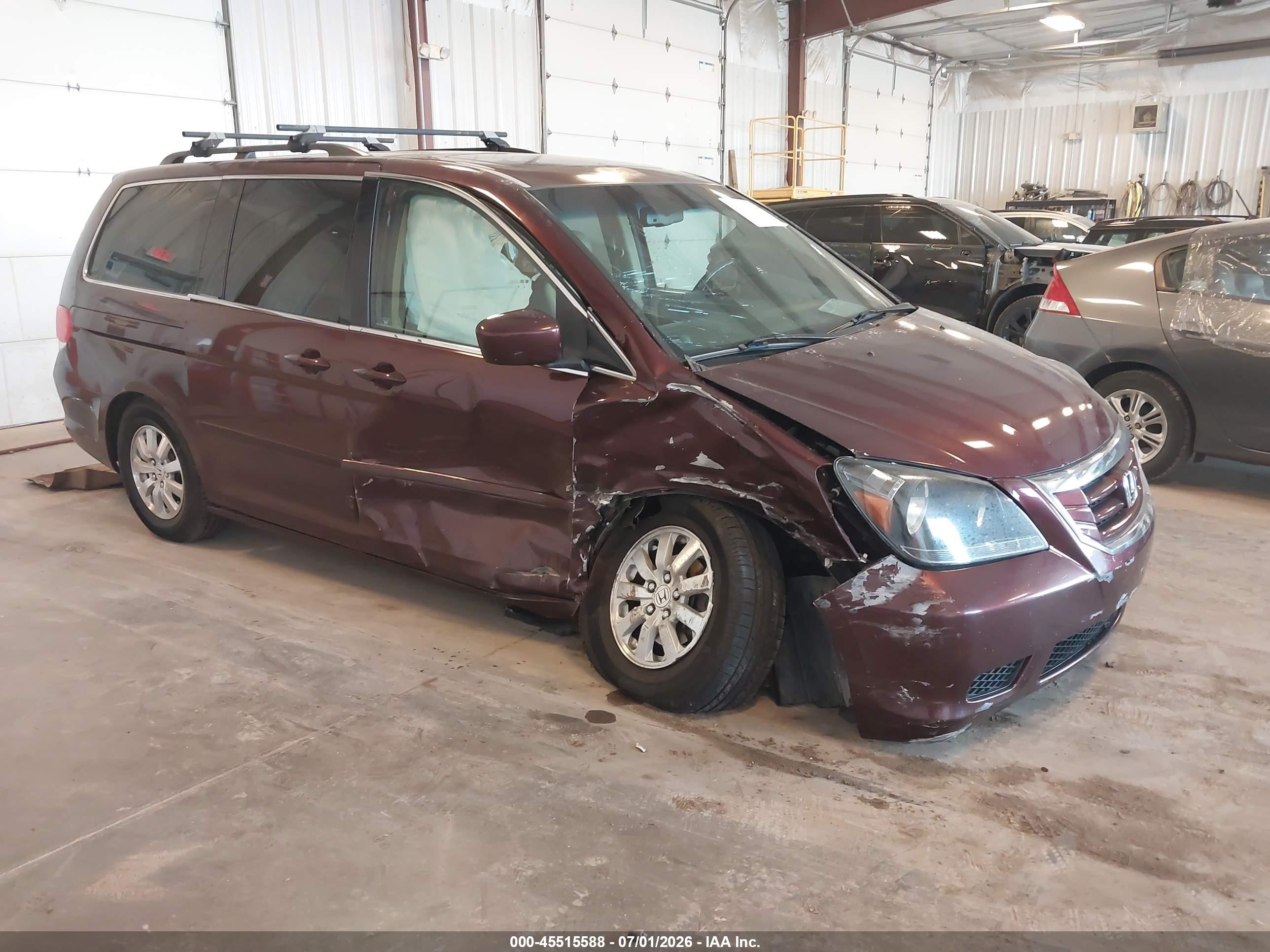 2010 Honda Odyssey Ex-l Burgundy vin: 5FNRL3H69AB096948