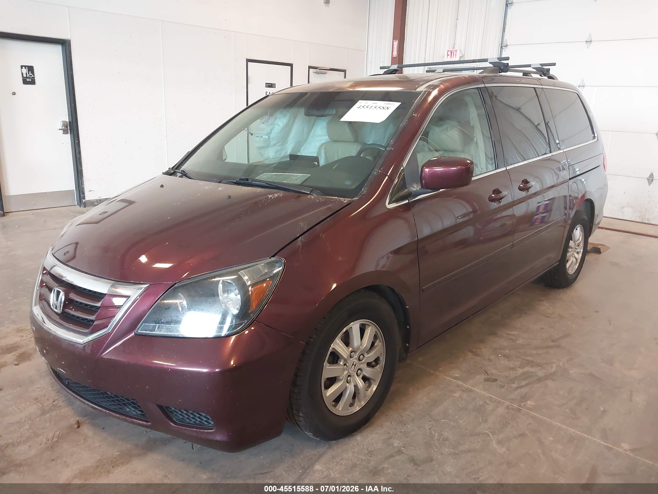 2010 Honda Odyssey Ex-l Burgundy vin: 5FNRL3H69AB096948