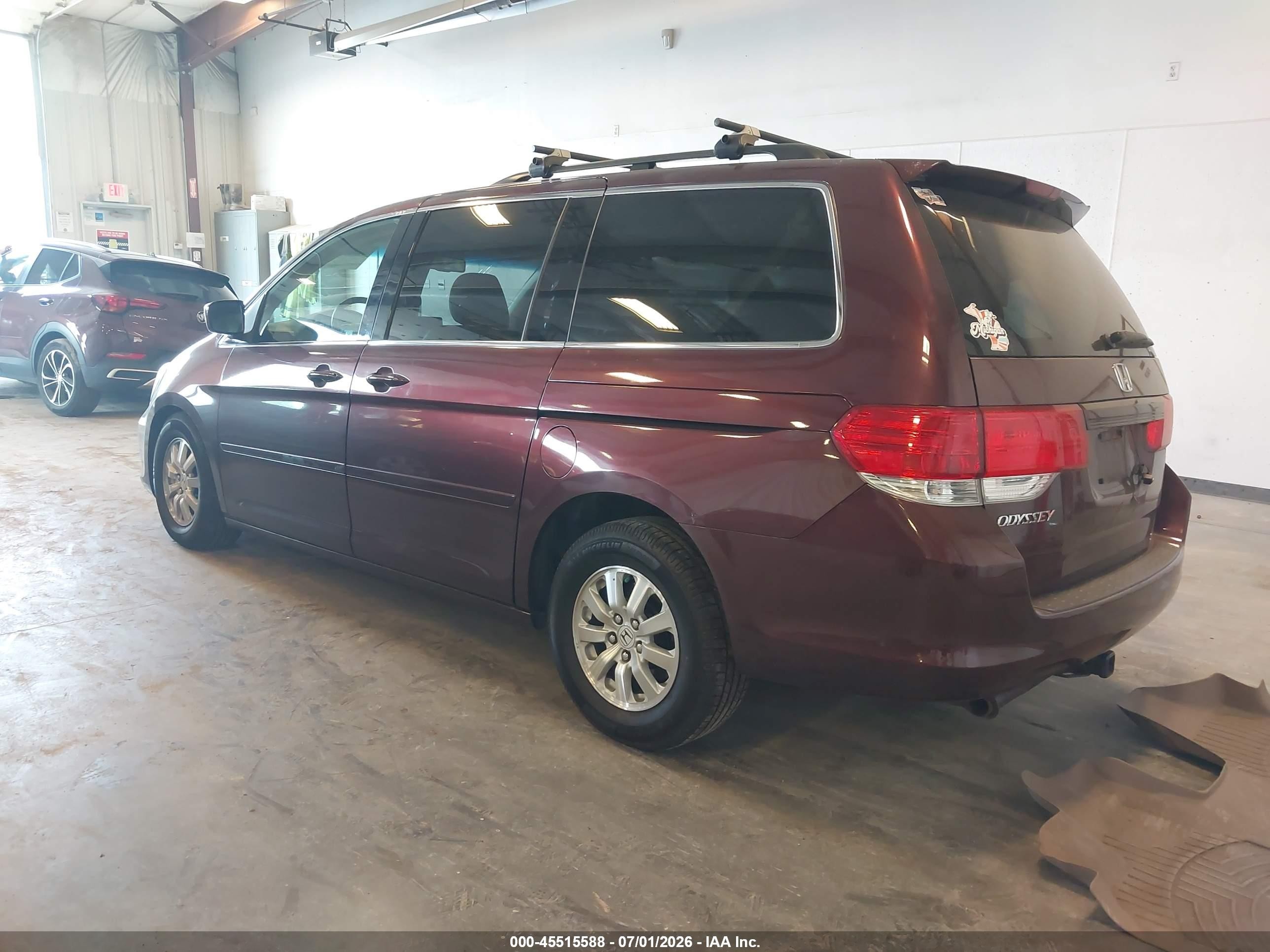 2010 Honda Odyssey Ex-l Burgundy vin: 5FNRL3H69AB096948