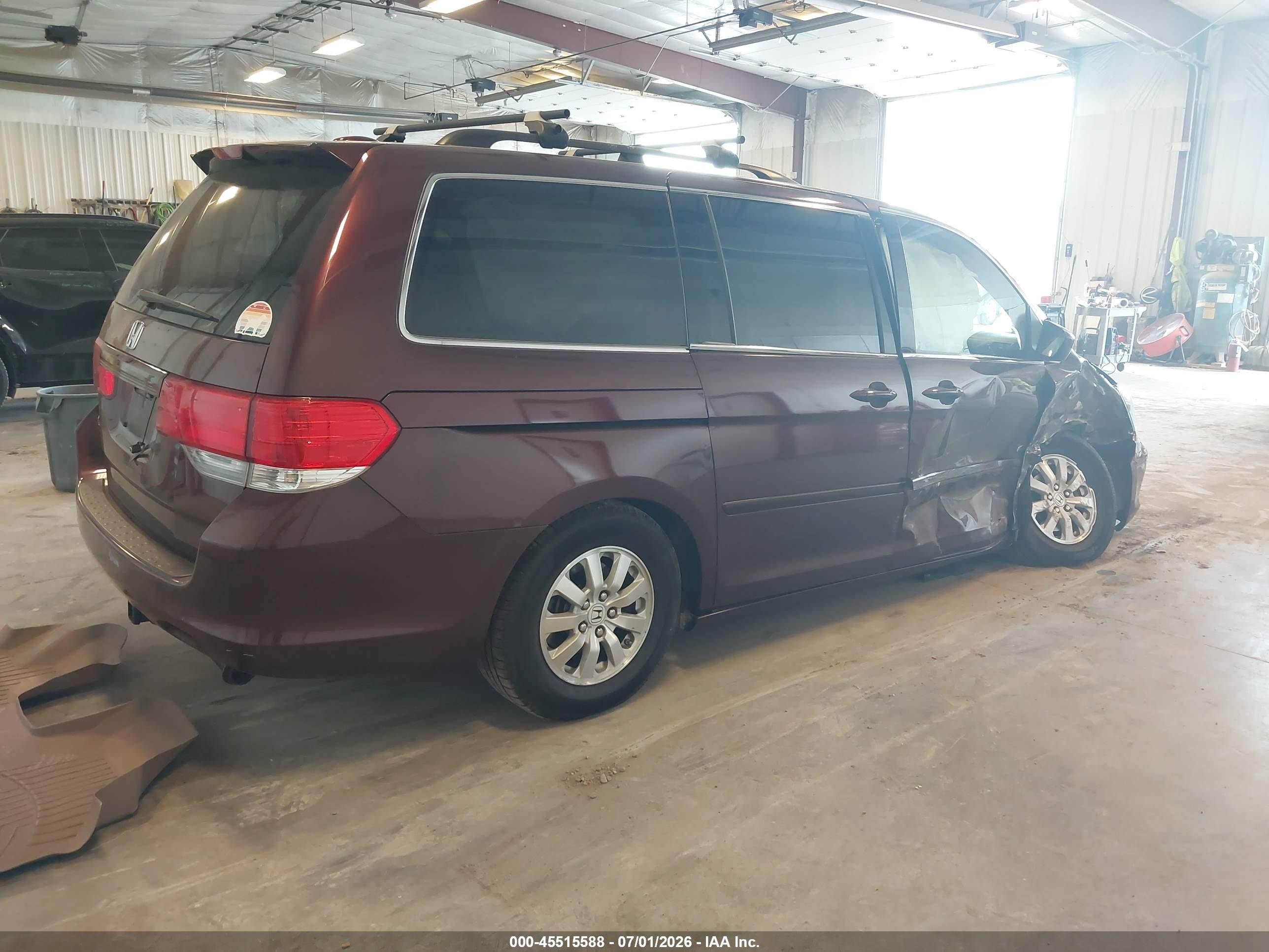 2010 Honda Odyssey Ex-l Burgundy vin: 5FNRL3H69AB096948