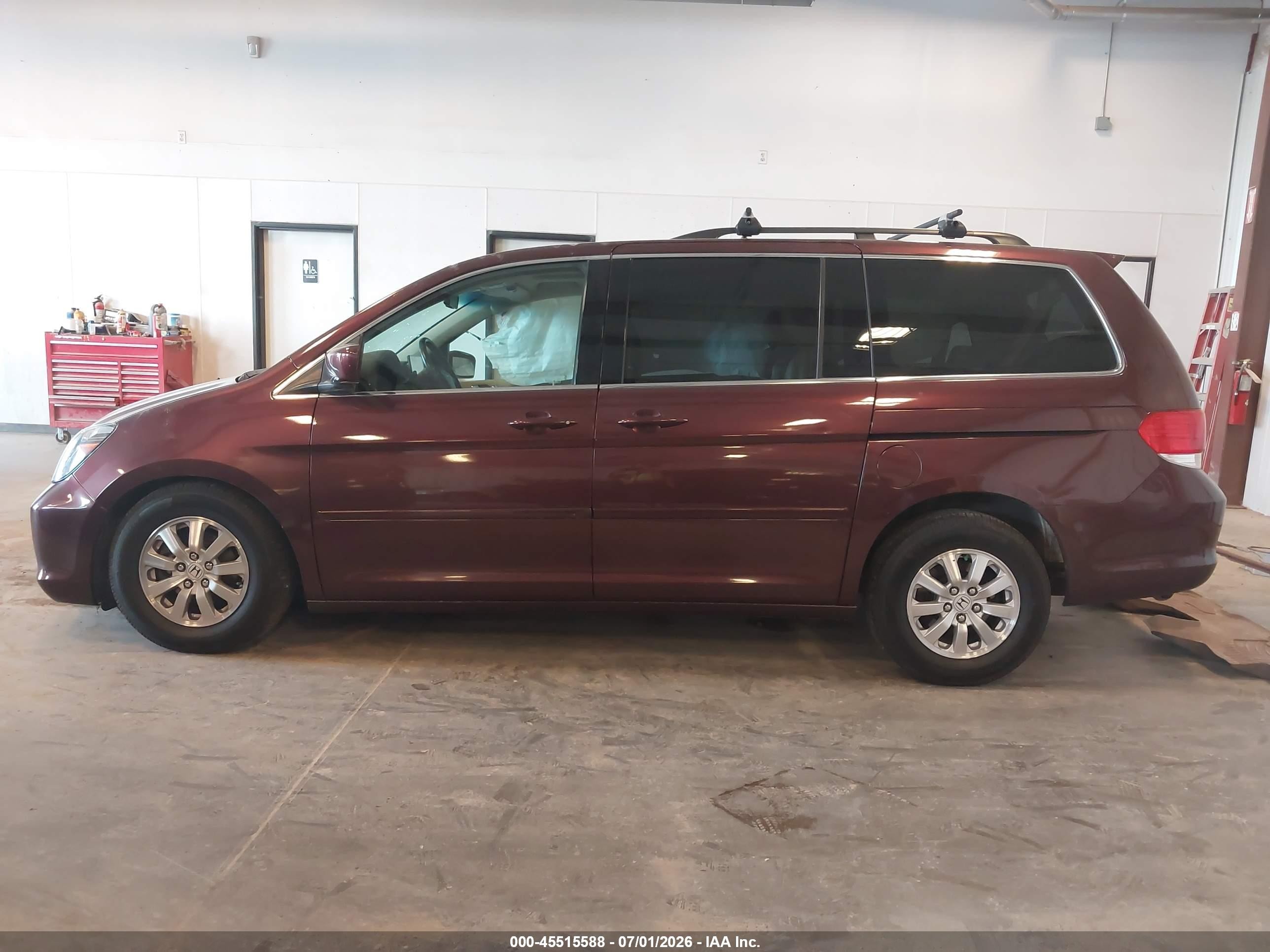2010 Honda Odyssey Ex-l Burgundy vin: 5FNRL3H69AB096948