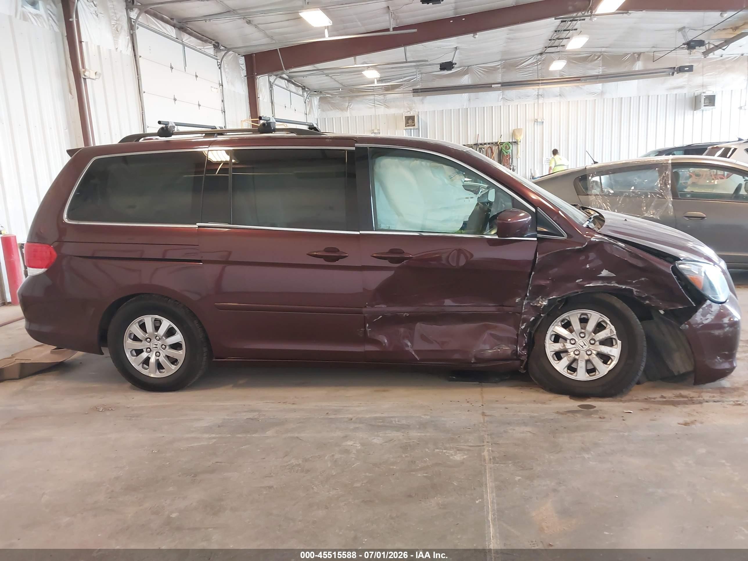 2010 Honda Odyssey Ex-l Burgundy vin: 5FNRL3H69AB096948