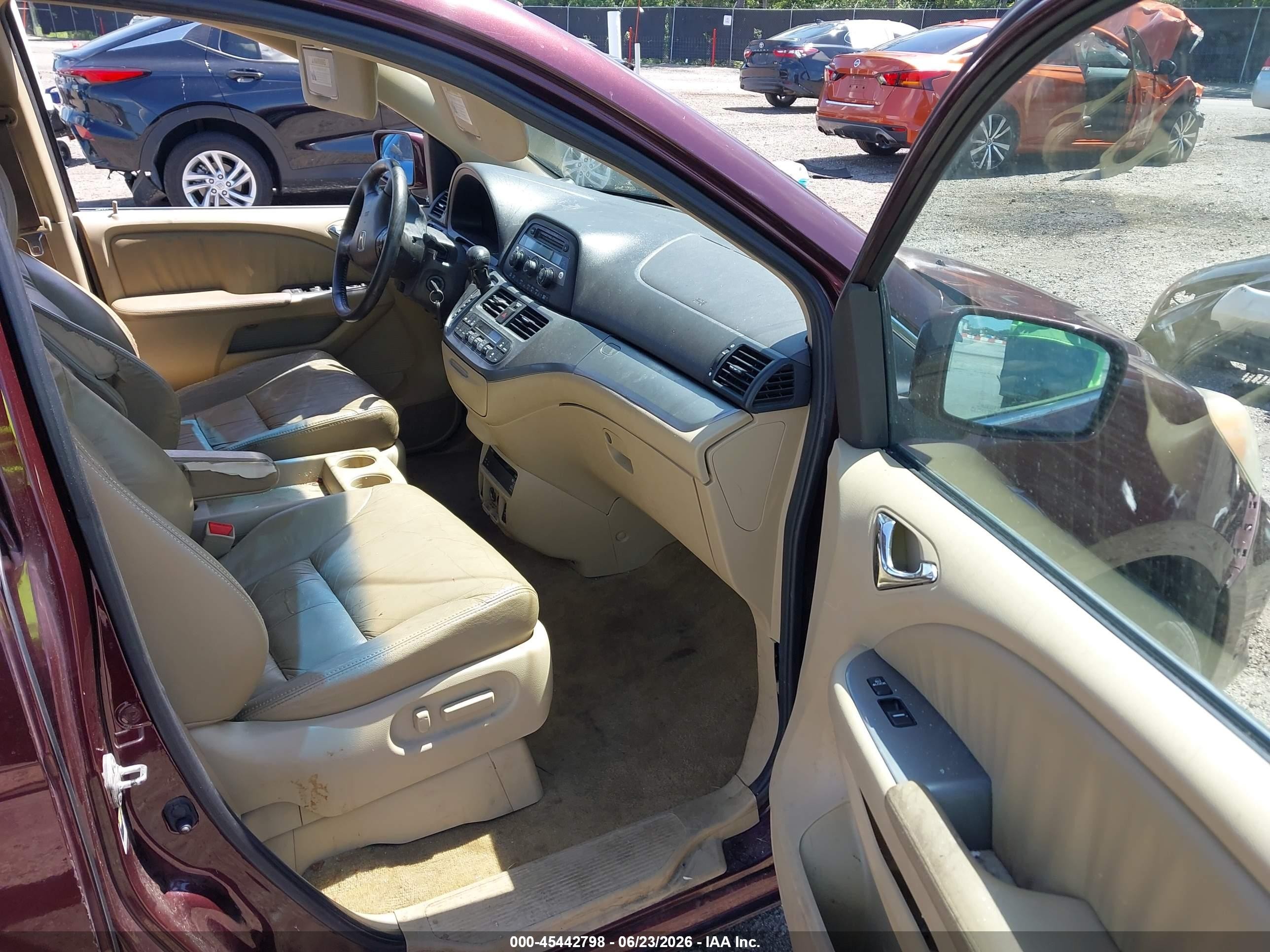2010 Honda Odyssey Ex-l Maroon vin: 5FNRL3H70AB005316