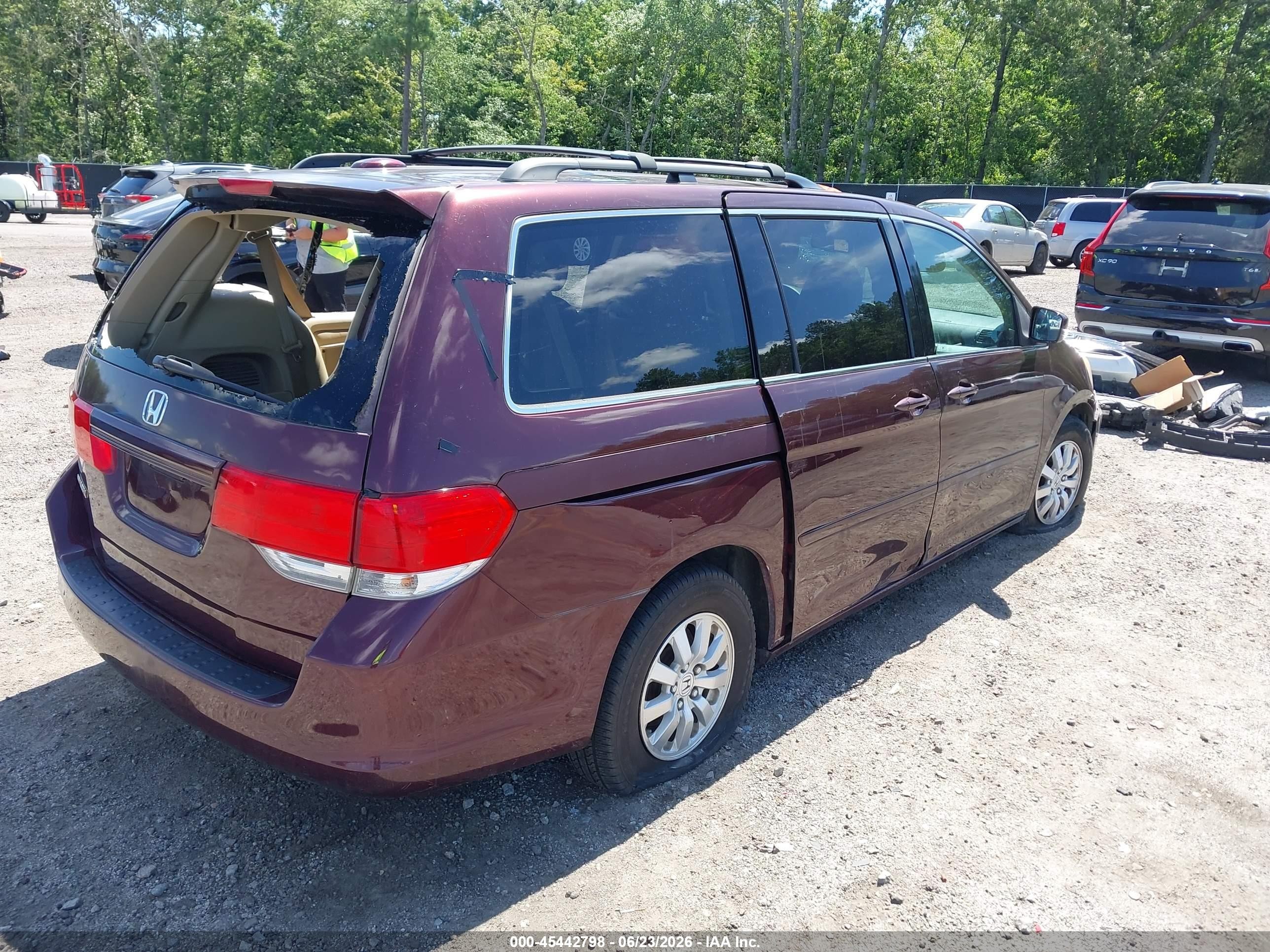 2010 Honda Odyssey Ex-l Maroon vin: 5FNRL3H70AB005316